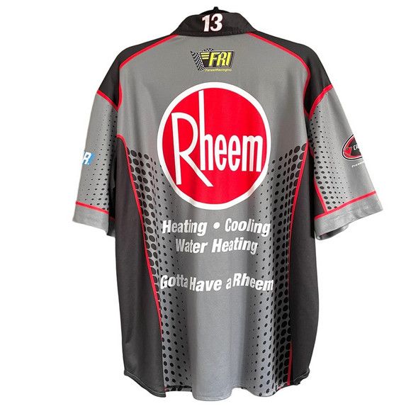 Vintage Vintage NASCAR Rheem Pit Crew Short Sleeve Shirt - XL 🇨🇦 Size US XL / EU 56 / 4 - 10 Thumbnail