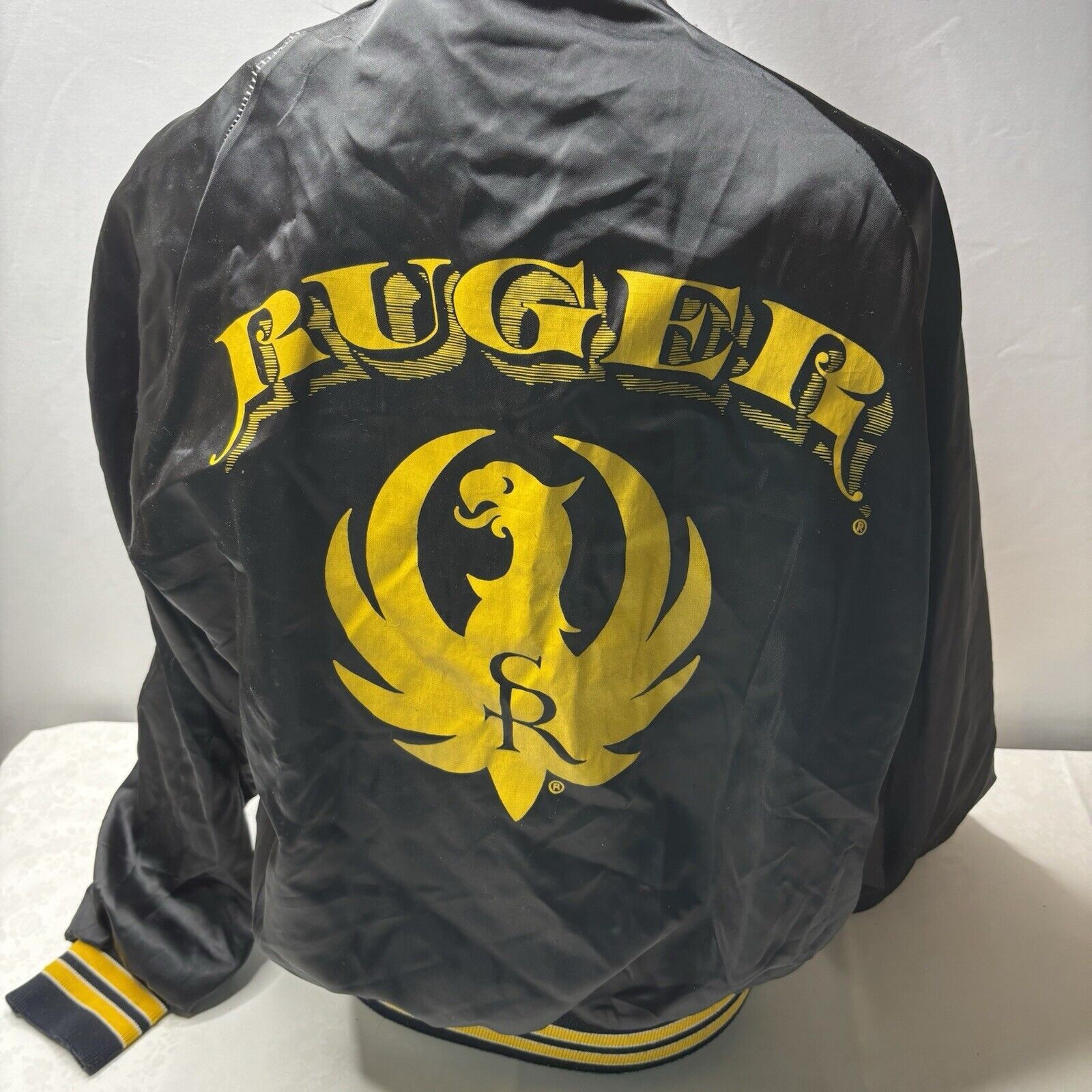 & Other Stories Ruger Satin Bomber Jacket Vintage 80s Firearm Gun Size US M / EU 48-50 / 2 - 3 Thumbnail