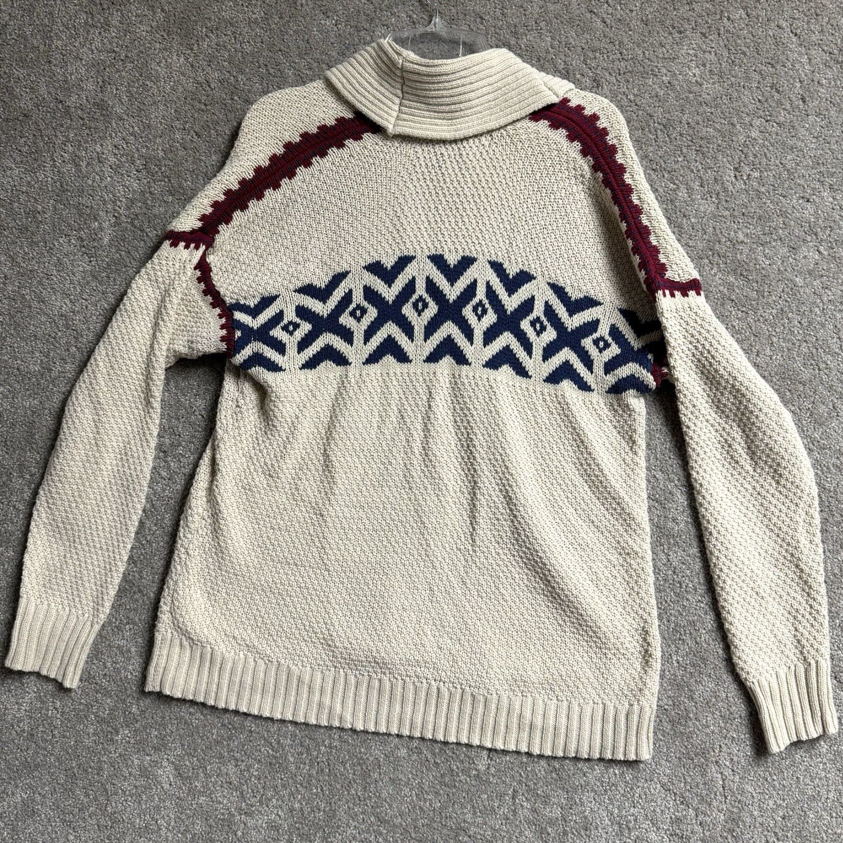 Chaps Chaps Sweater Womens XL Fair Isle Aztec Shawl Collar Warm Cozy Boho Grandpa Y2K Size XL / US 12-14 / IT 48-50 - 2 Thumbnail