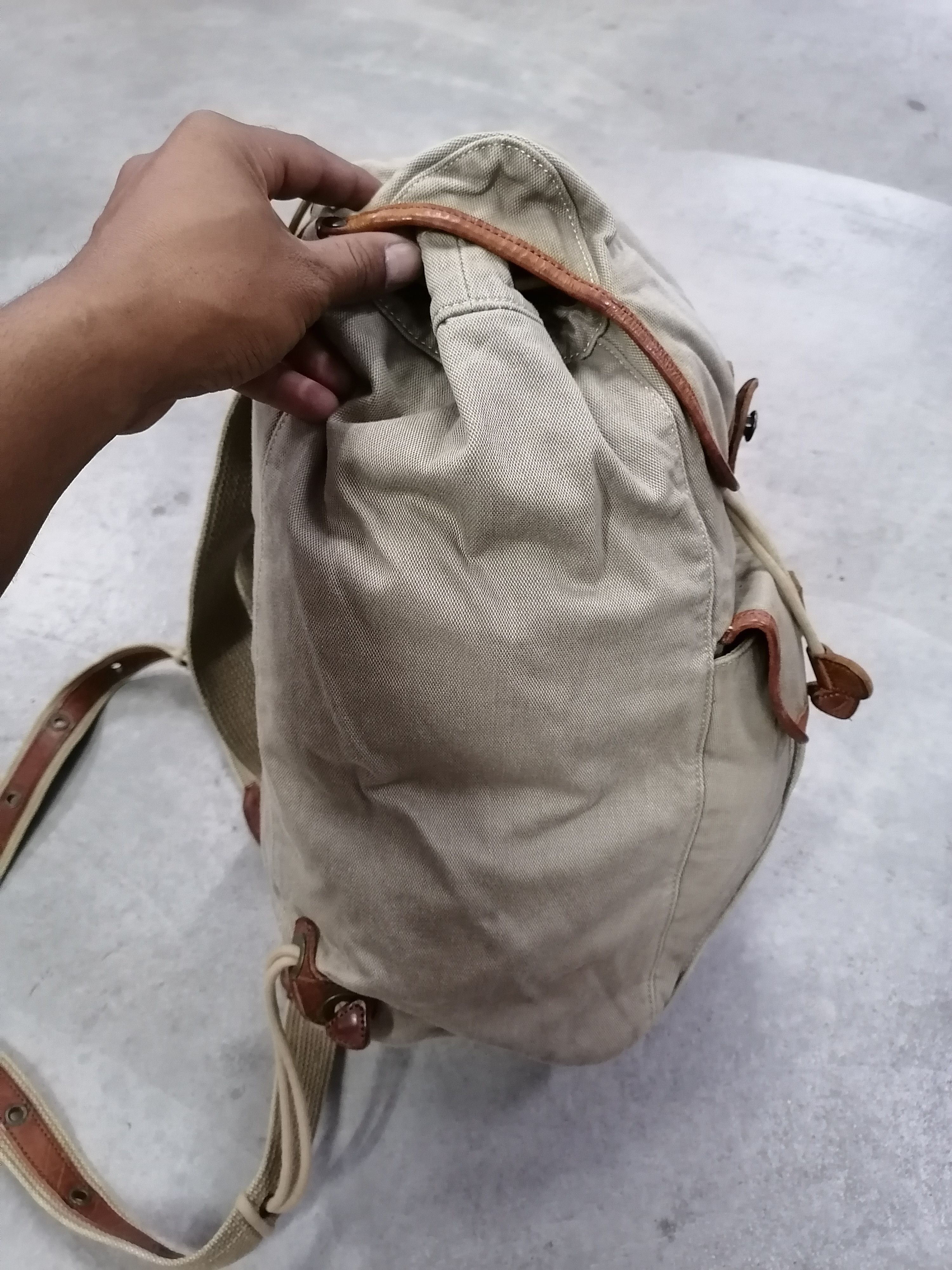Japanese Brand × Vintage Unison Dept Japan Heavy Cotton Rucksack Bagpack Size ONE SIZE - 9 Thumbnail