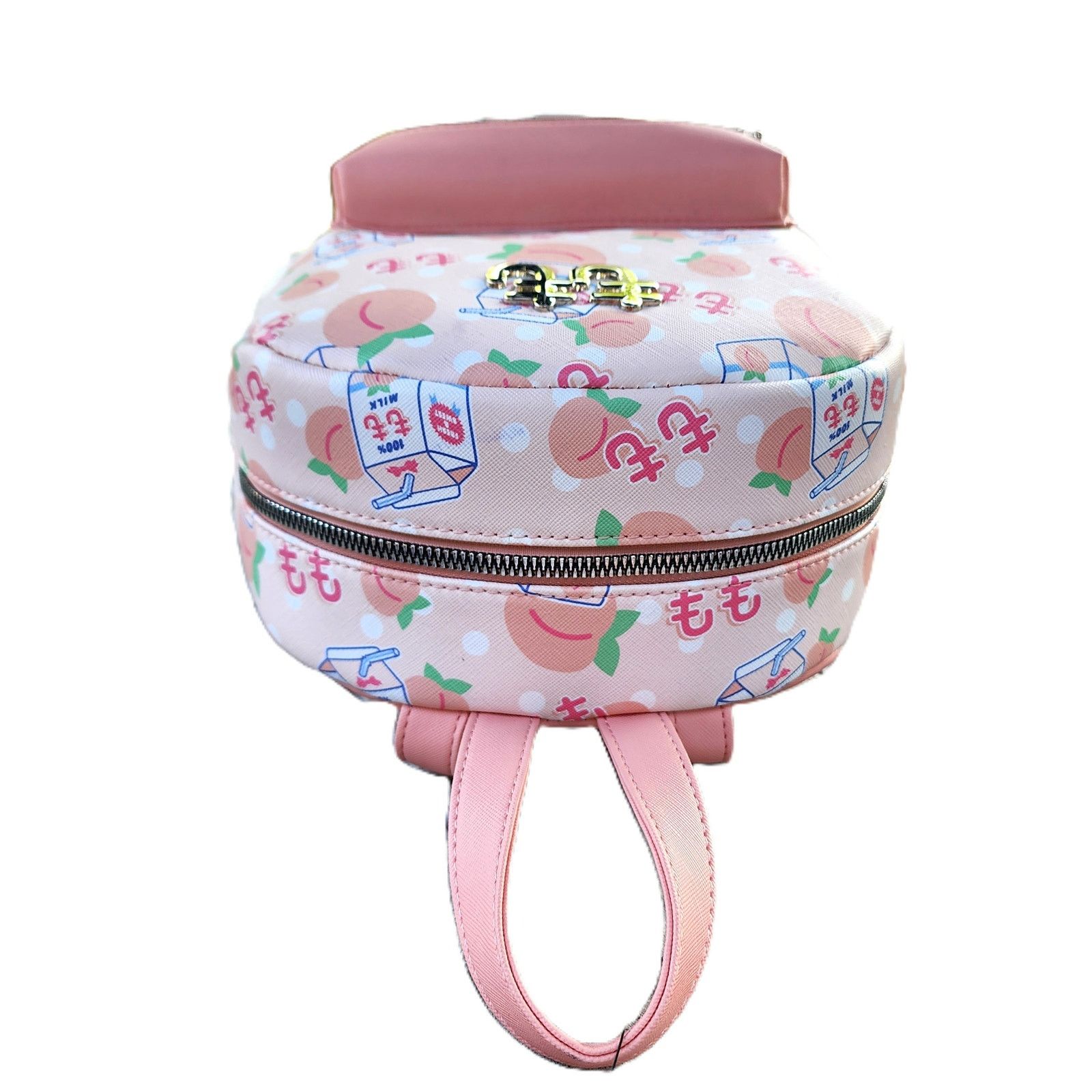Designer BioWorld Pastel Peach Milk PVC Mini Backpack Size ONE SIZE - 7 Thumbnail