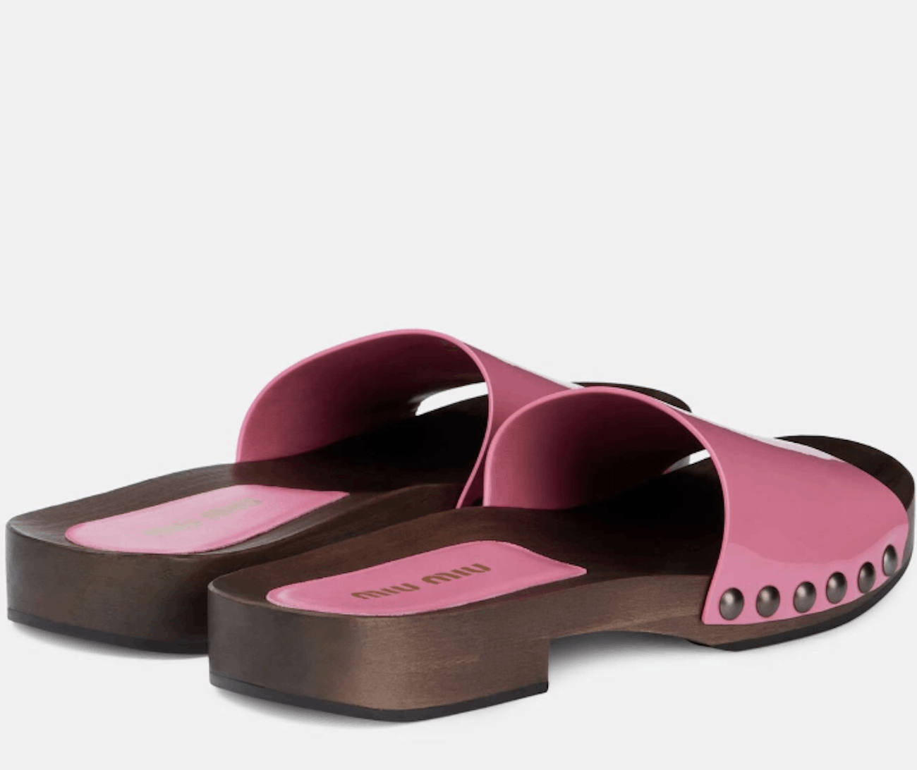 Miu Miu MIU MIU 5Z425E Fuschia Patent Leather Clogs. 36 Sandals Size US 6 / IT 36 - 2 Thumbnail