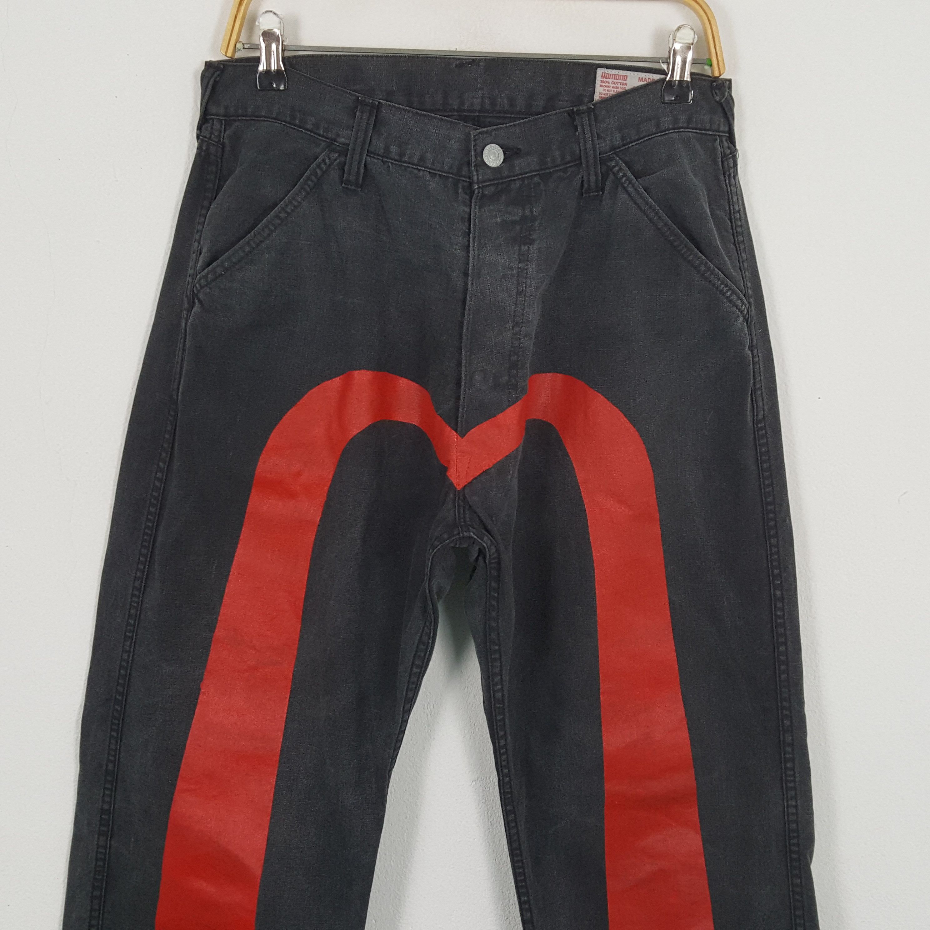 Evisu × Japanese Brand × Vintage Vintage EVISU Japanese Brand Daicock Custom Black Jeans Size US 30 / EU 46 - 2 Thumbnail