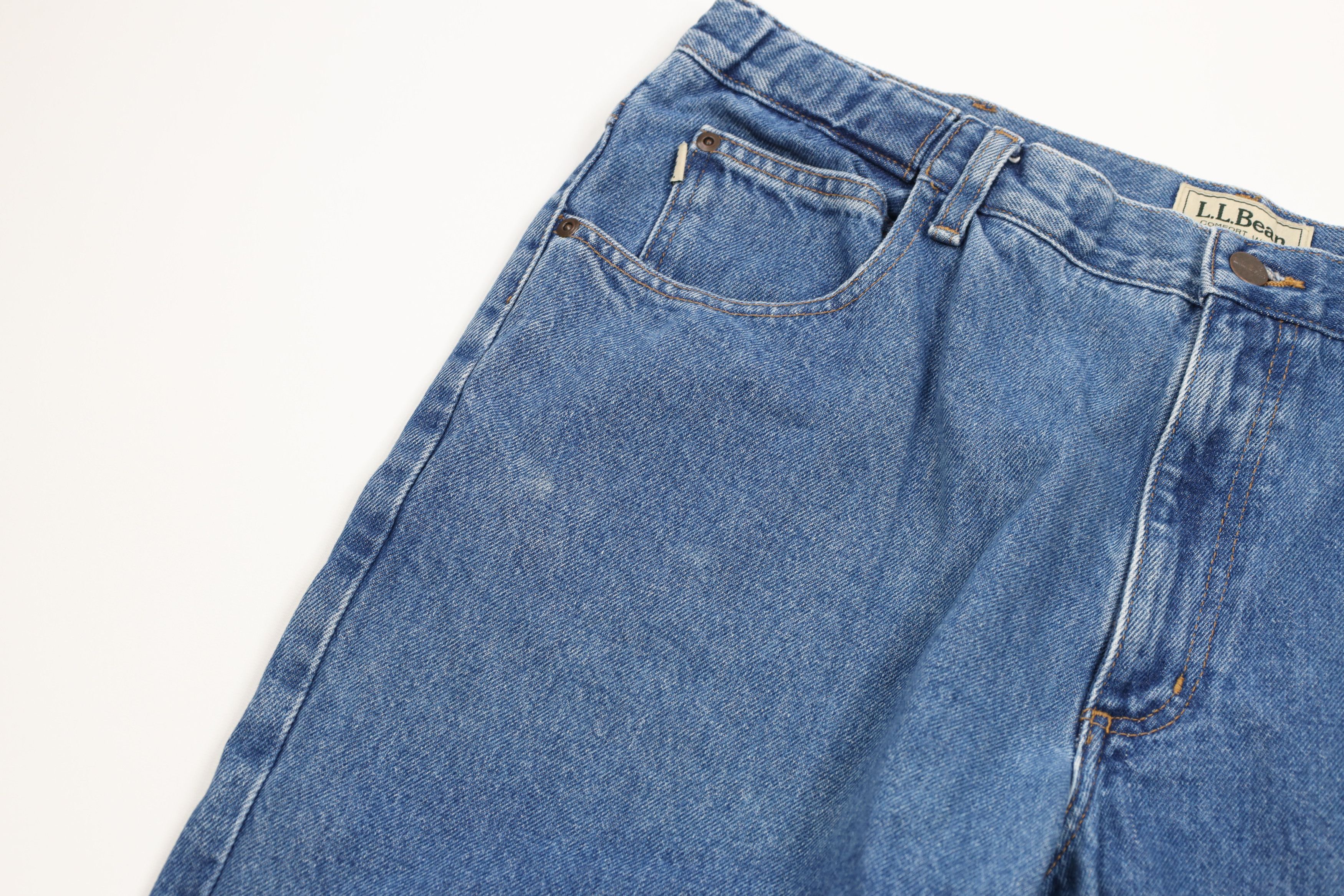 L.L. Bean Vintage LL Bean Waist Wide Leg Denim Jeans Blue Cotton Size US 38 / EU 54 - 6 Thumbnail