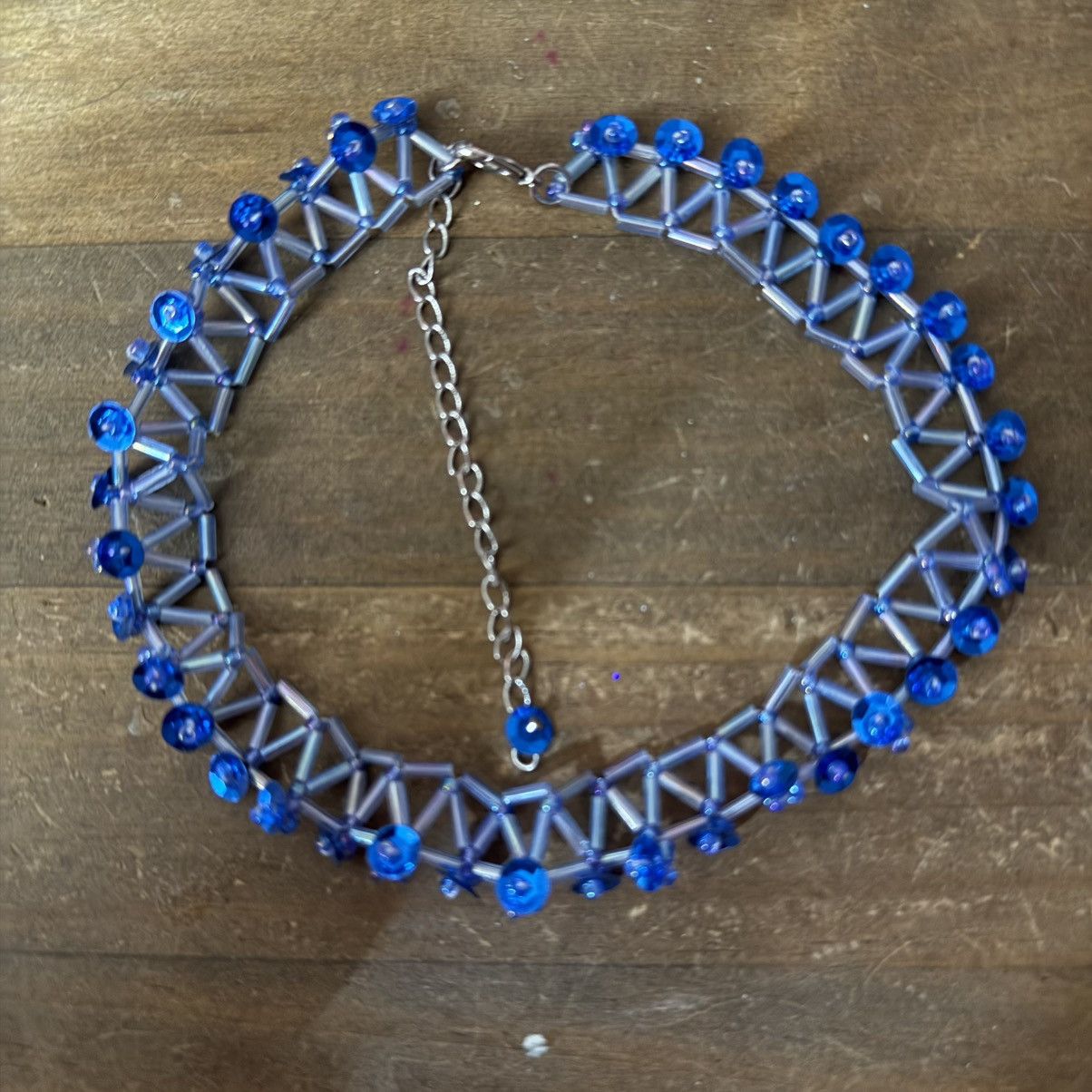 Other Blue beaded choker necklace Size ONE SIZE - 2 Thumbnail