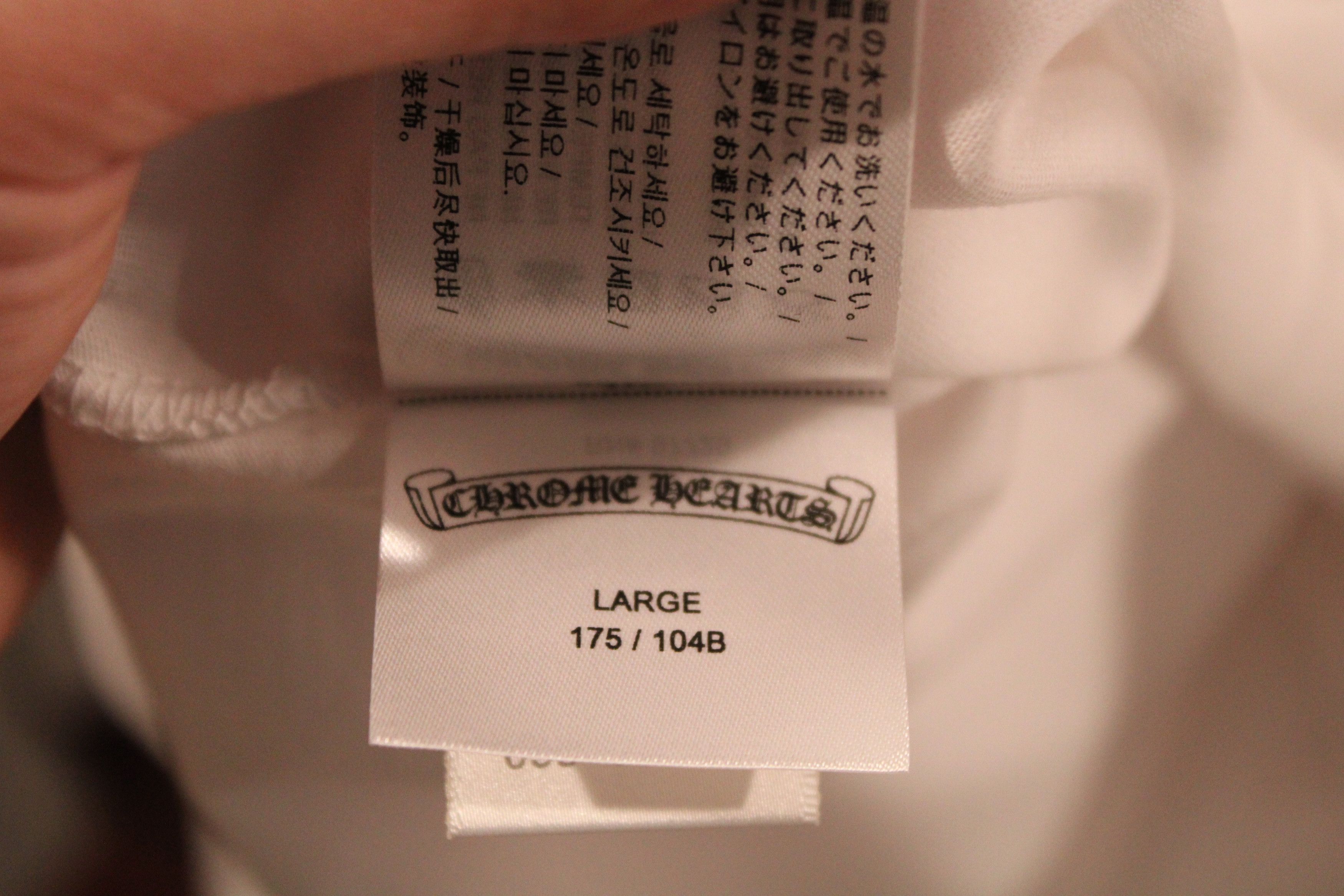 Chrome Hearts CHROME HEARTS WHITE NECK LOGO LONG SLEEVE Size US L / EU 52-54 / 3 - 7 Thumbnail