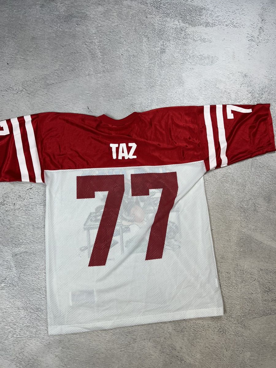 Vintage × Warner Bros Vintage 1998 Looney Tunes WB TAZ MIX RUGBY Jersey Size US L / EU 52-54 / 3 - 8 Thumbnail