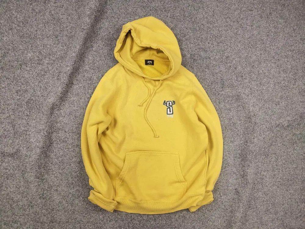 Stussy Vintage Stussy Yellow Hoodie S-Horn Big Logo Size US XS / EU 42 / 0 - 2 Thumbnail