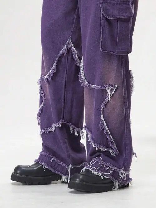 Japanese Brand × Vintage Distressed Ripped Patchwork Jeans Size US 32 / EU 48 - 2 Thumbnail