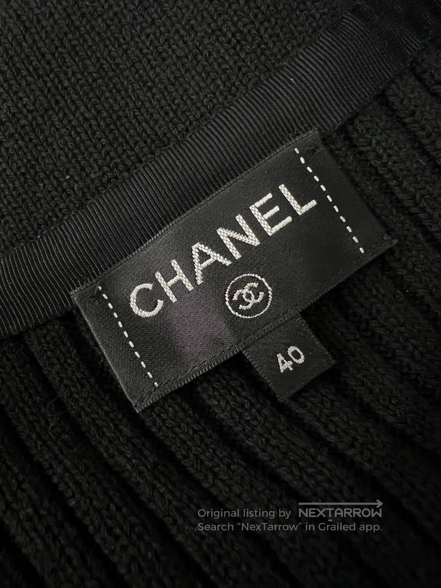 Chanel Chanel Black Gold Button Knit Cardigan. Size US L / EU 52-54 / 3 - 4 Thumbnail