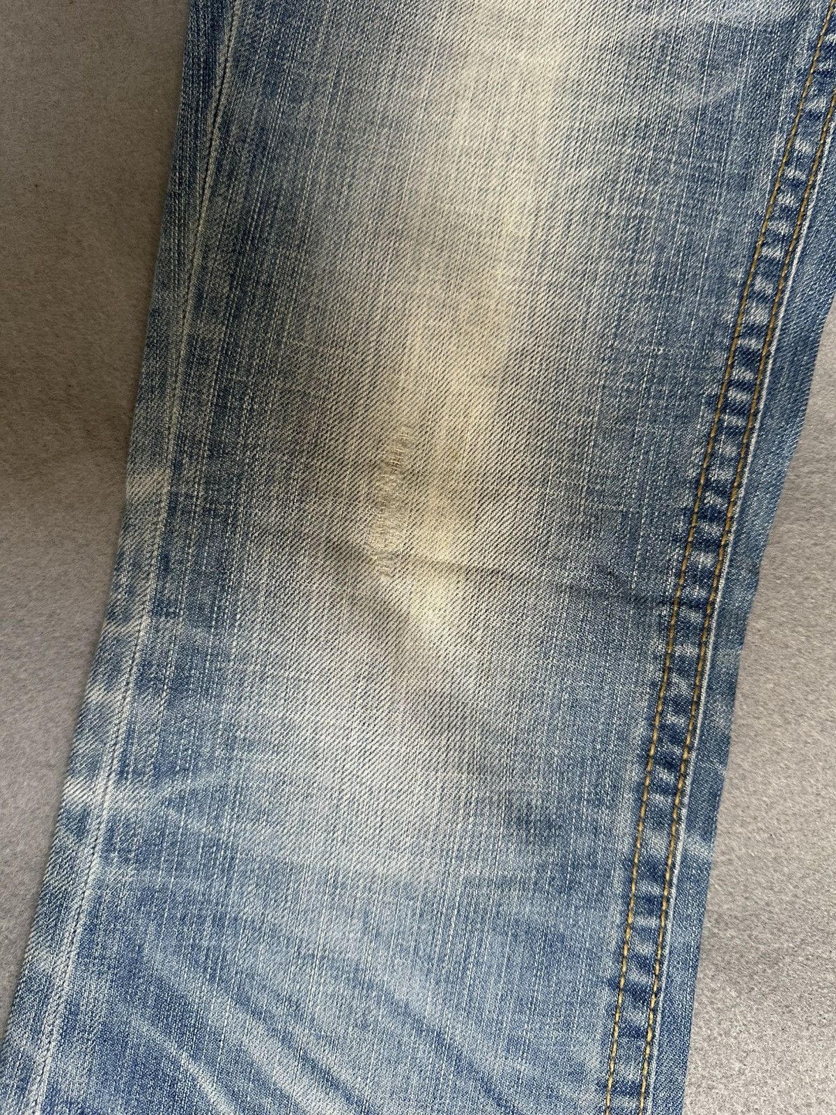 Japanese Brand FLARE Lolita Claw Marks Distressed Denim Size US 29 - 9 Thumbnail