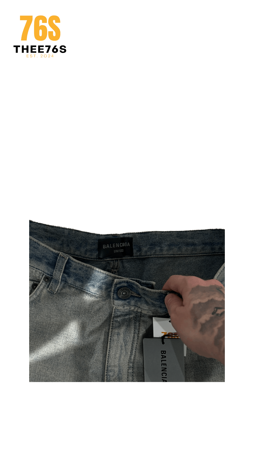 Balenciaga Balenciaga SS24 Inside out baggy jeans in Blue Size US 30 / EU 46 - 4 Thumbnail