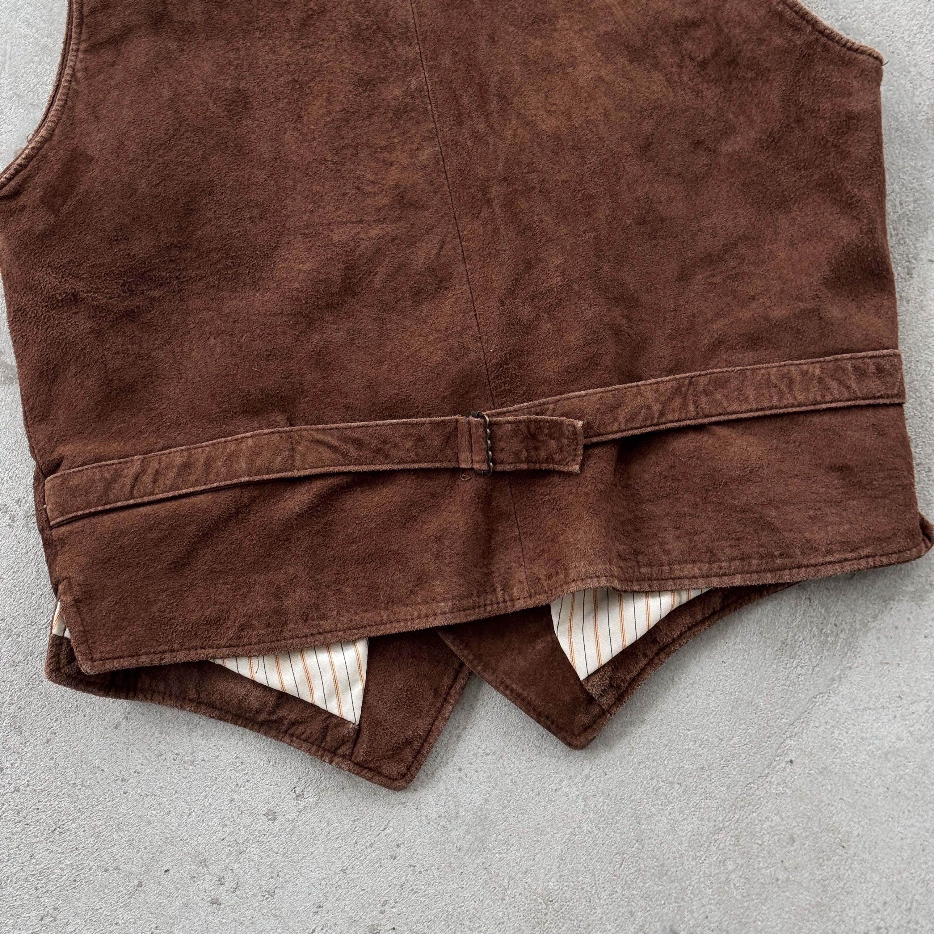 Gap Vintage GAP Genuine Suede Leather Vest Brown Gilet Y2K Size US S / EU 44-46 / 1 - 6 Thumbnail