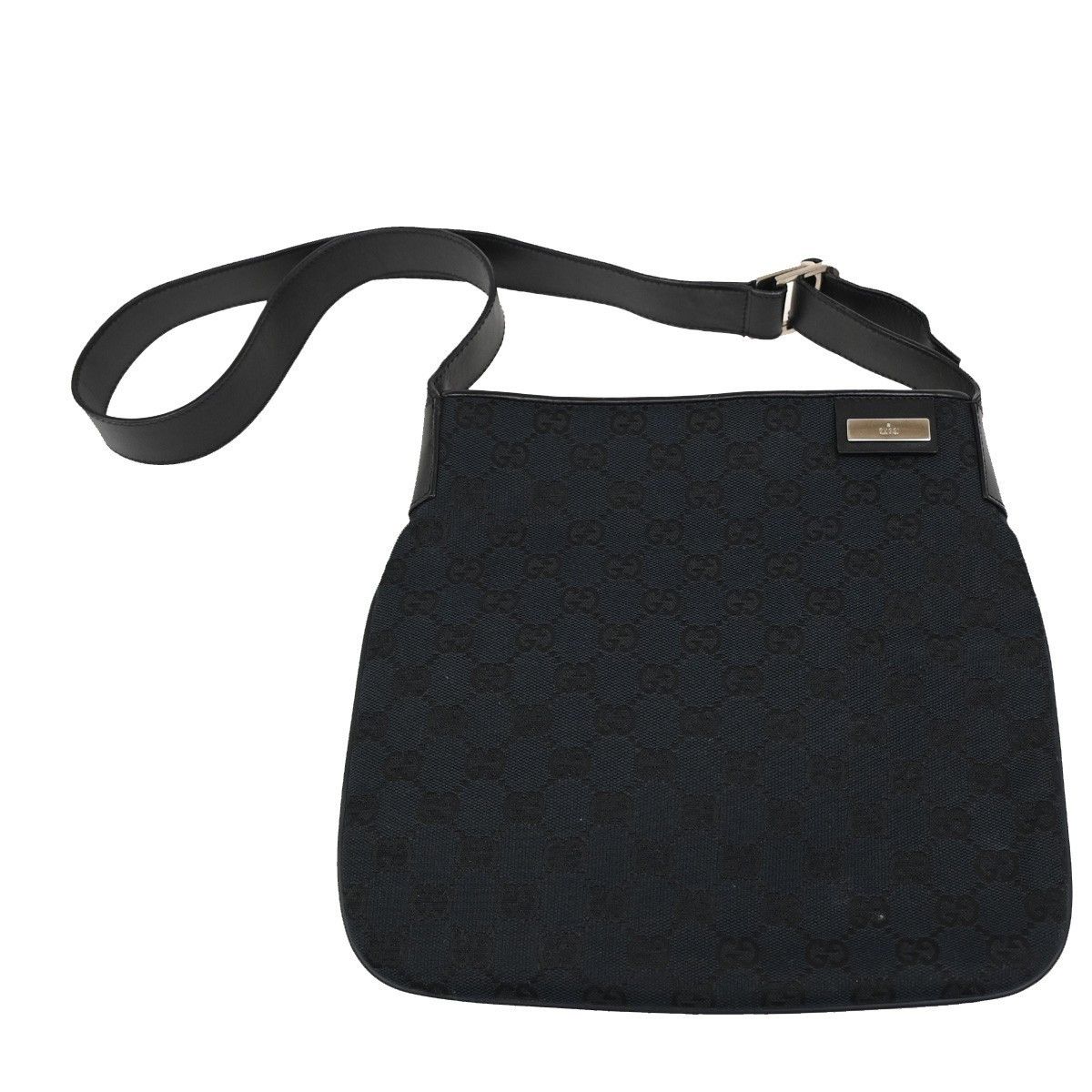 Gucci Gucci Vintage Flat Messenger Bag GG Canvas and Leather Size ONE SIZE - 1 Thumbnail