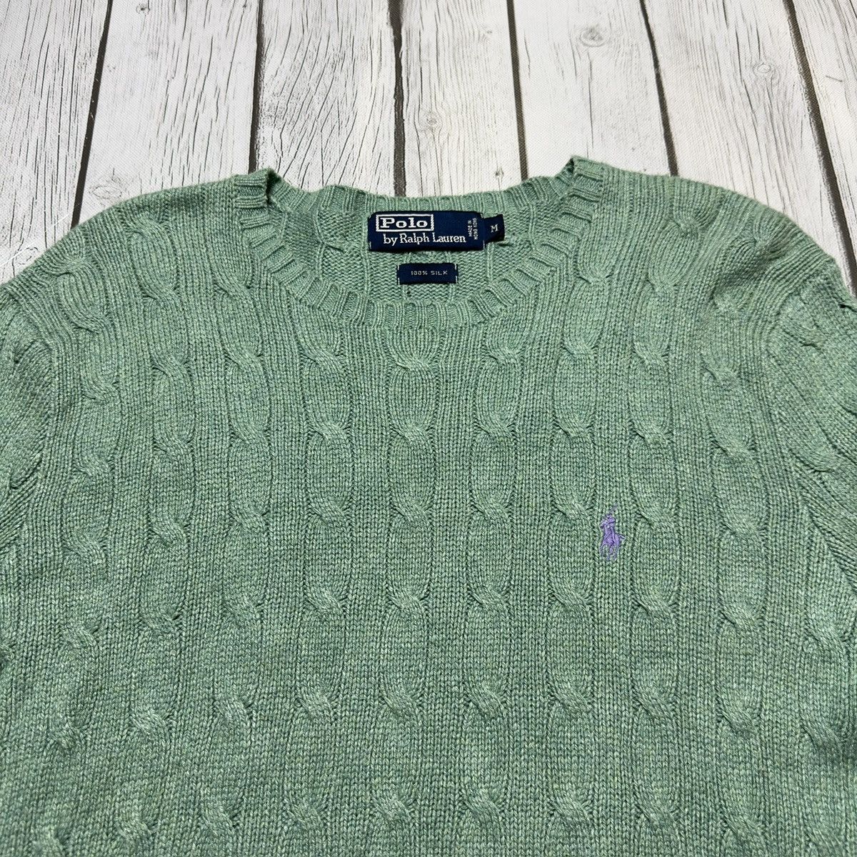 Polo Ralph Lauren × Vintage Vintage Polo silk sweater Size US M / EU 48-50 / 2 - 3 Thumbnail