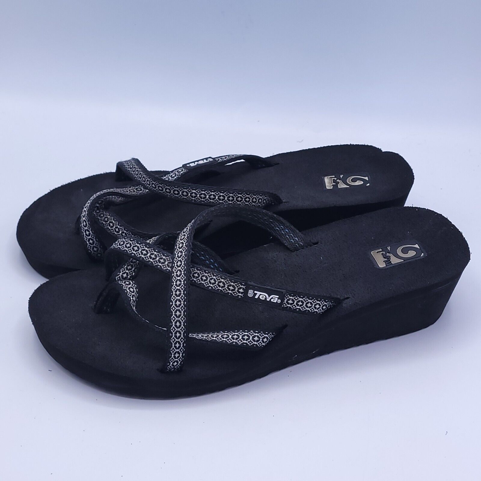 Marc Fisher Mush Slip On Platform Sandal Womans Size 9 1000099B Black Size US 9 / IT 39 - 1 Thumbnail