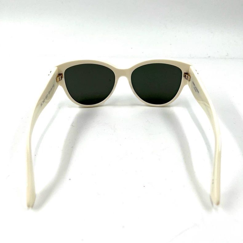 Saint Laurent Paris Saint Laurent Paris Creamy white temple logo logo cat eye Size ONE SIZE - 3 Thumbnail