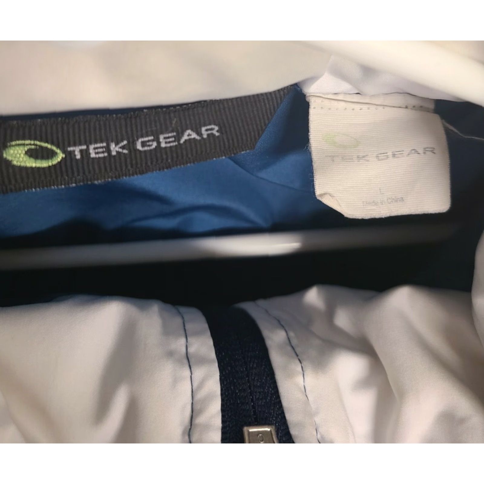 Tek Gear Tek Gear 男性 L Blue Jacket Lightweight Windbreaker Casual Regular Zip Polyester Lining Drawstring Jacket Size US L / EU 52-54 / 3 - 6 Thumbnail