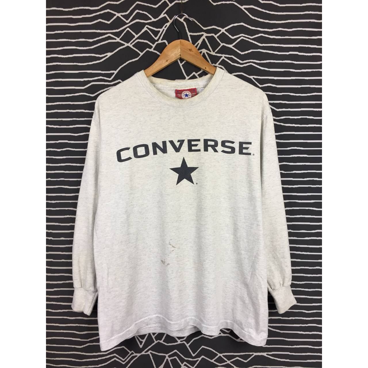 Converse × Vintage Vtg 90s Converse All Star Made In Usa Long Sleeve Tee Size US M / EU 48-50 / 2 - 1 Thumbnail