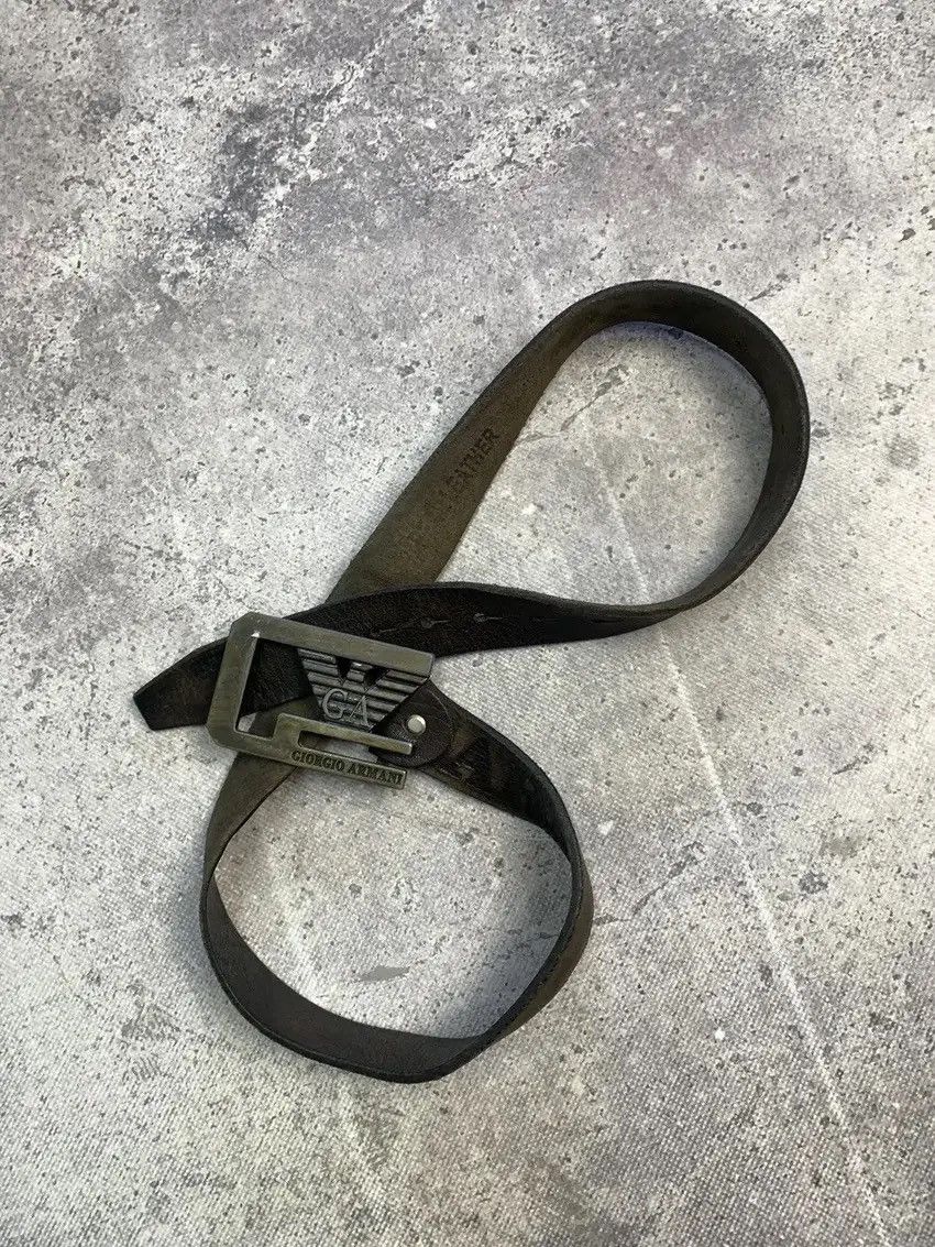 Giorgio Armani × Vintage Vintage Belts Y2K Giorgio Armani leather belt Japanese Size ONE SIZE - 18 Thumbnail
