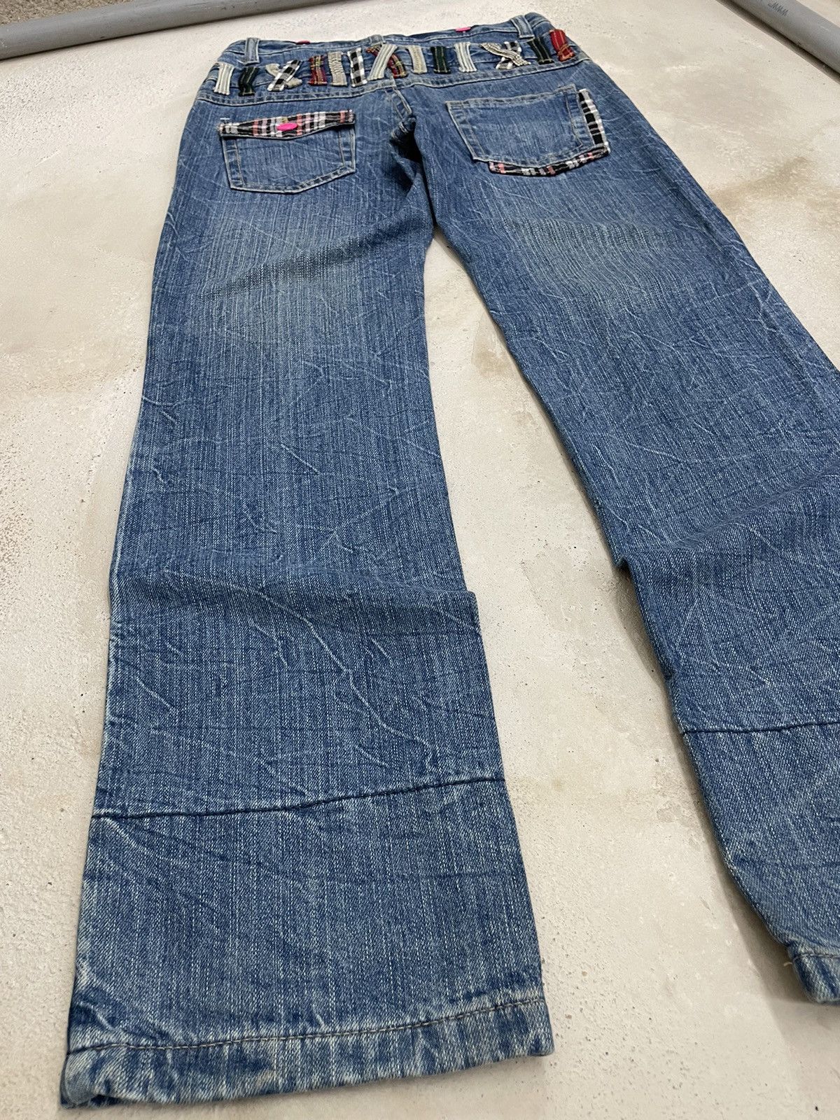 Hidden Double Waist Flying Thrive Patch Tartan Junya Style