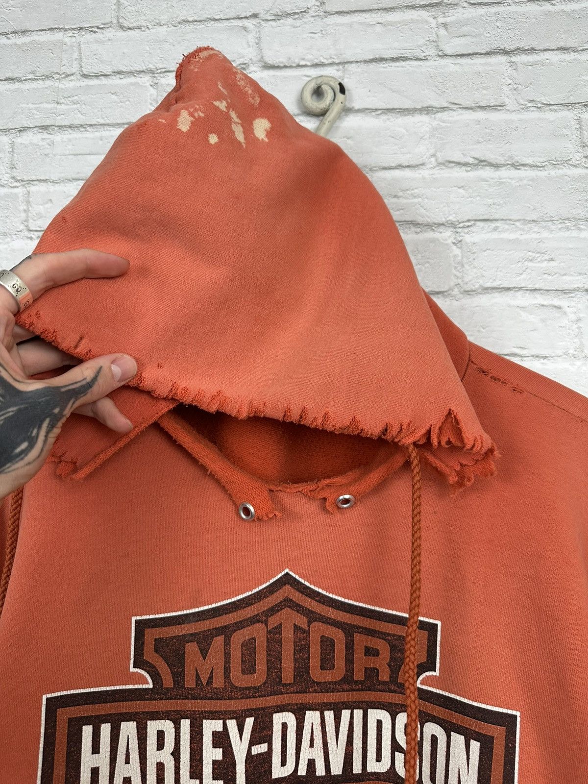 Harley Davidson (XL) ABSOLUTELY BLASTED OUT THRASHED Harley Davidson Hoodie Size US XL / EU 56 / 4 - 11 Thumbnail