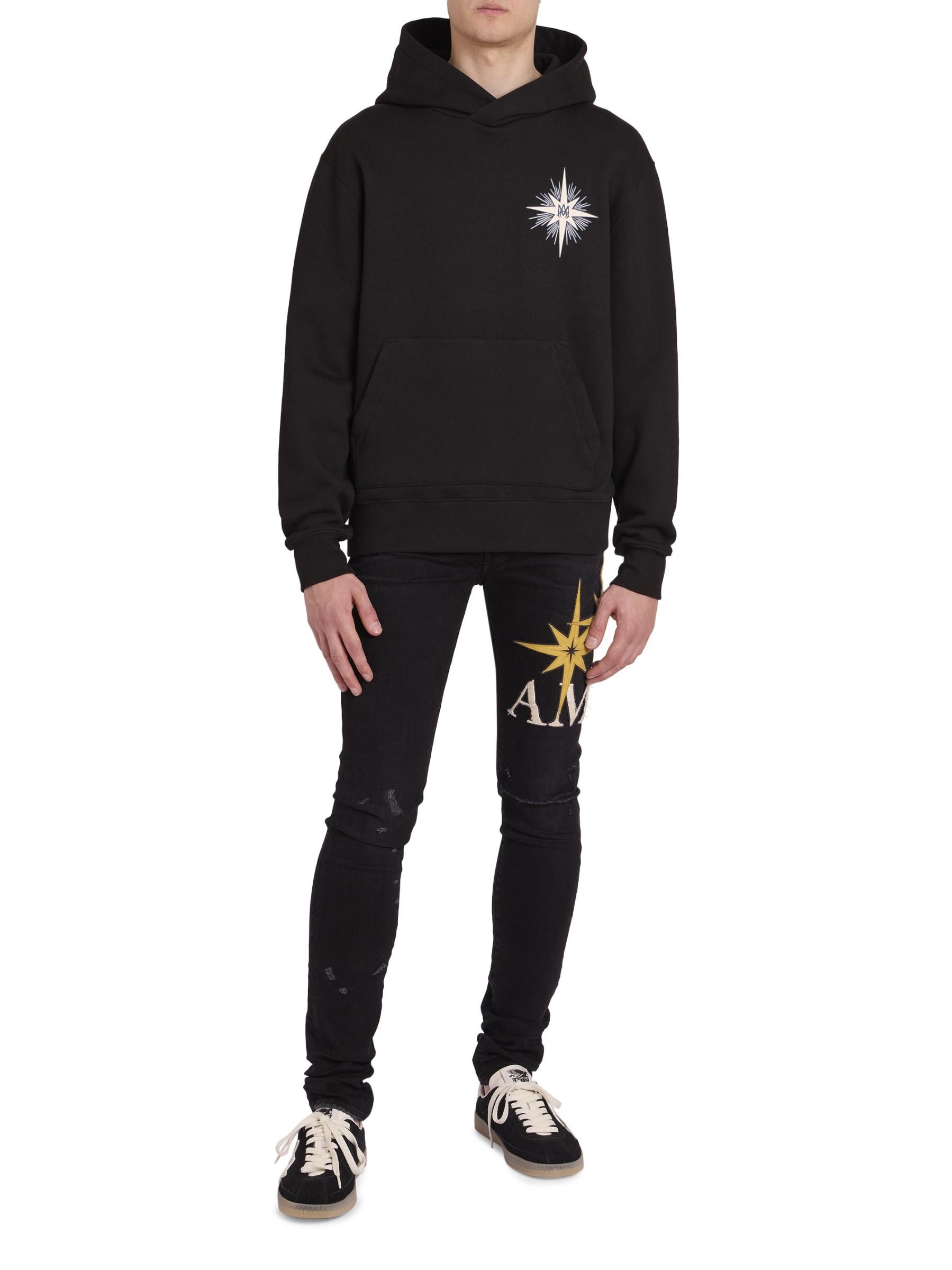 Amiri os11x0625 Starburst Applique Skinny Jeans in Vintage Black Size US 32 / EU 48 - 6 Thumbnail
