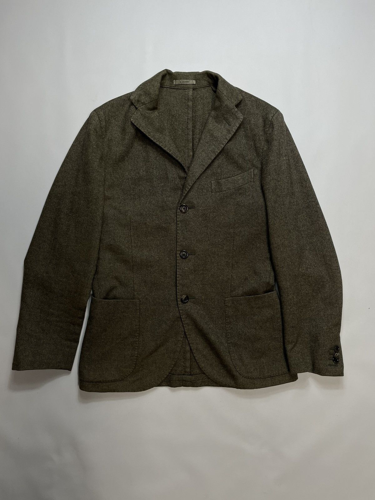 Boglioli Boglioli Herringbone Wool K-Jkt Unstructured Blazer 46 Size 46R - 3 Thumbnail