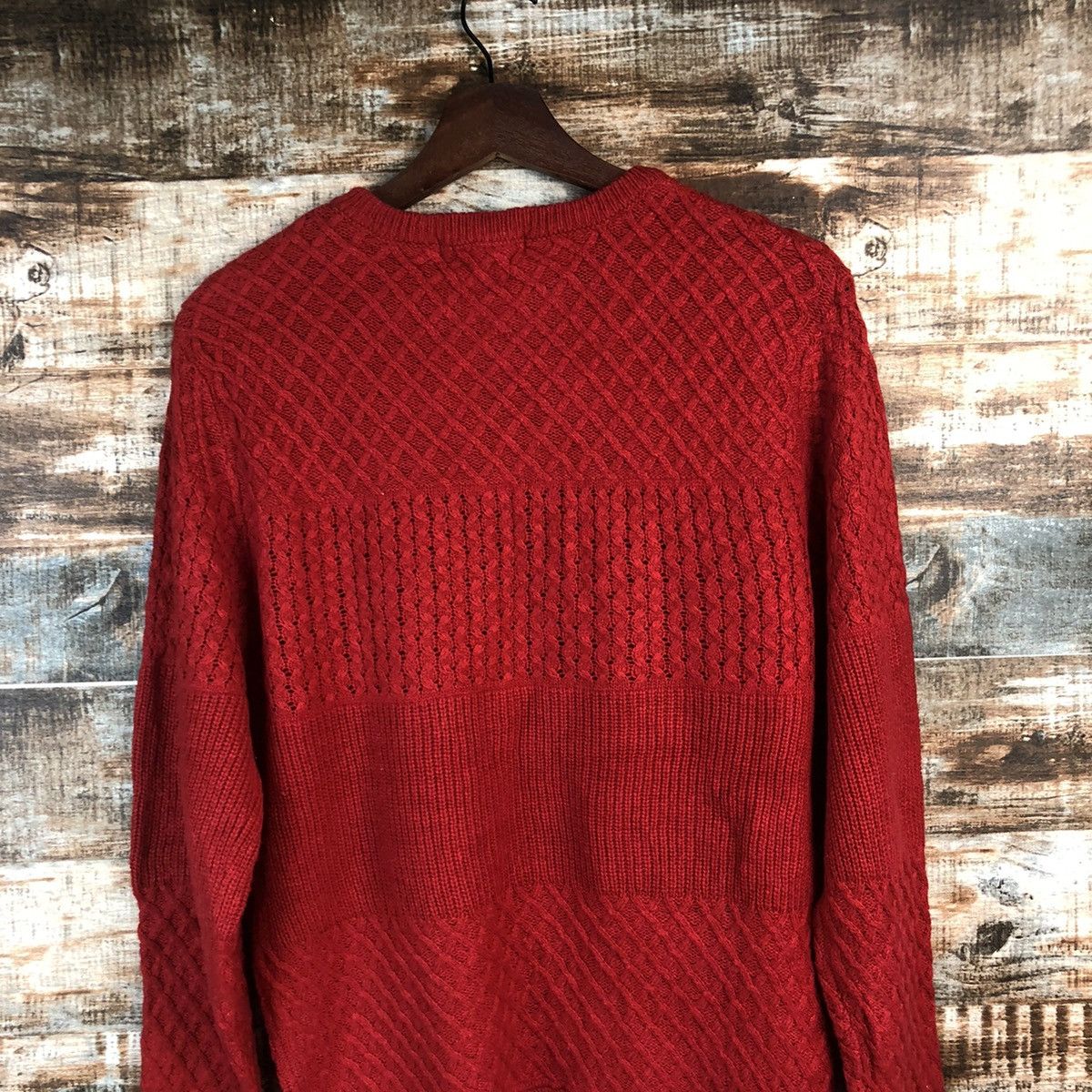 Homespun Knitwear DL Back Number japan Red sweatshirt Knitwear #C509 Size US S / EU 44-46 / 1 - 13 Thumbnail
