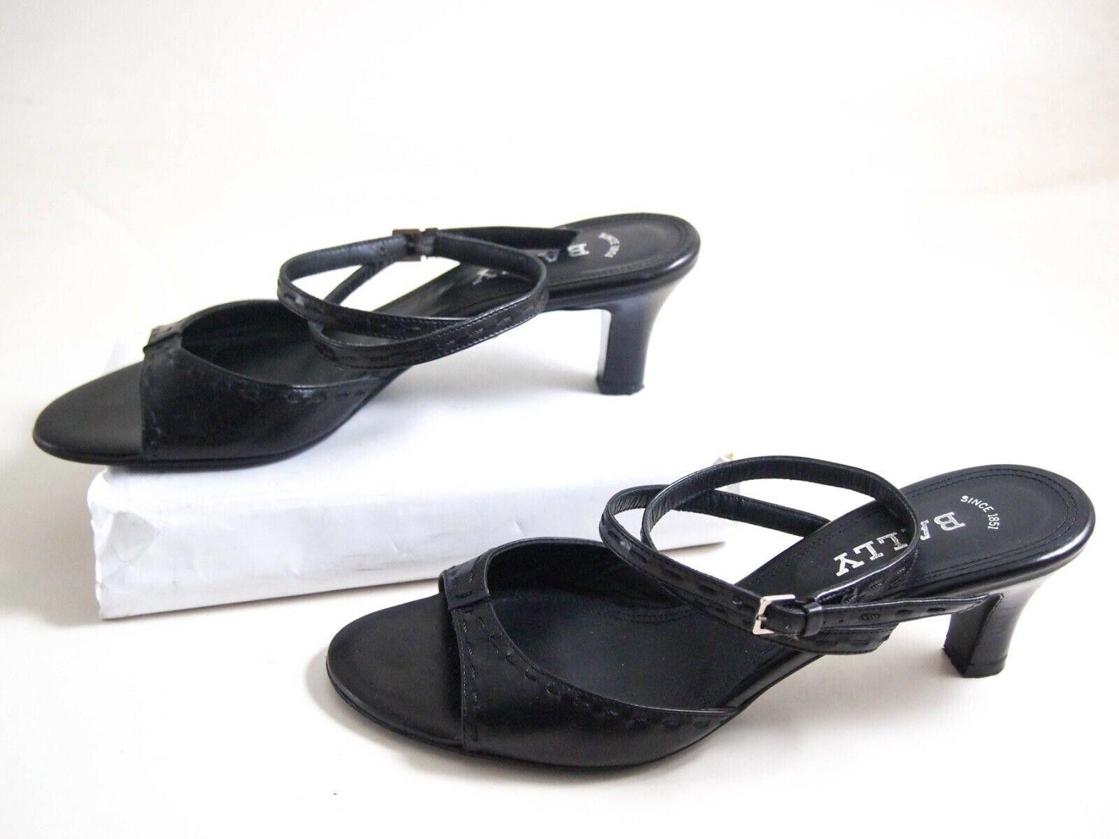 Bally Bally Mid Heel Sandals Black Leather US 5.5 EU 36 Size US 5.5 / IT 35.5 - 4 Thumbnail