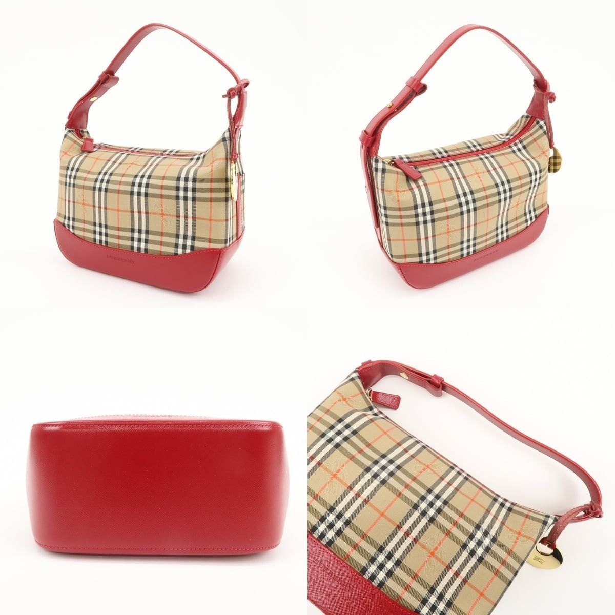 Burberry Burberry Nova Check Canvas & Leather Shoulder Bag Beige Size ONE SIZE - 3 Thumbnail