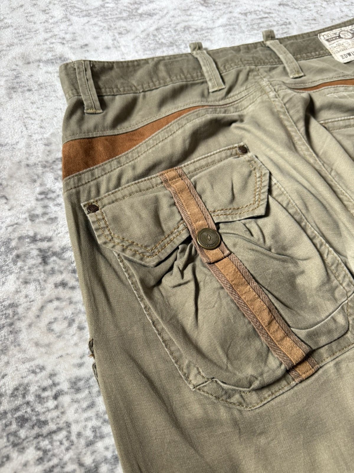 Edwin Edwin XV Bush Pocket Spiral Leg Linen Cargo Pants Size US 32 / EU 48 - 14 Thumbnail