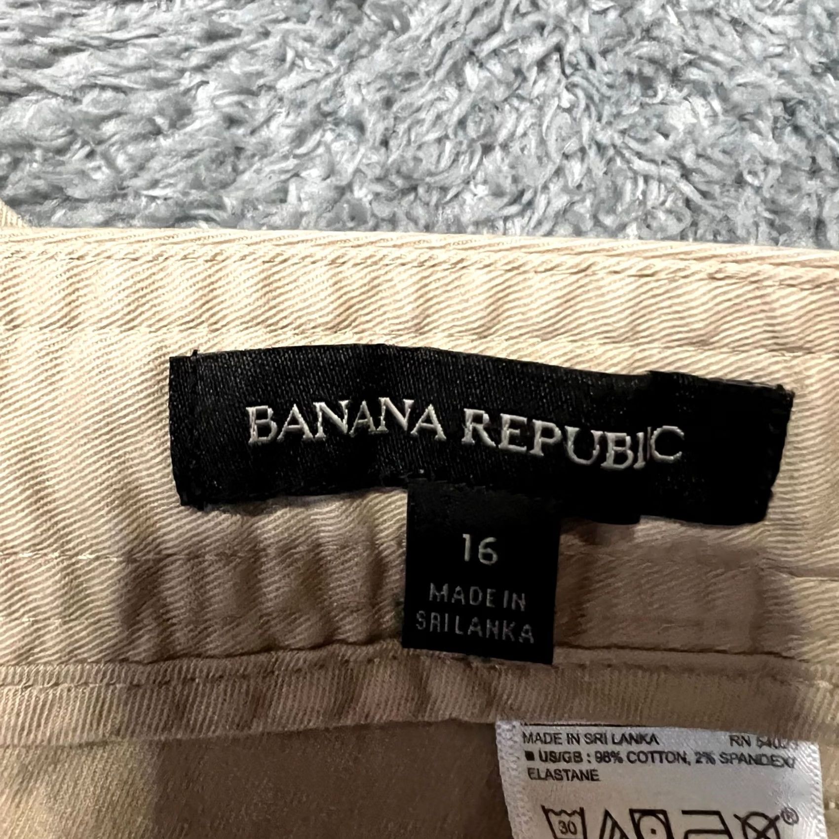 Banana Republic Banana Republic Pants Womens 16 (38x25.5) Utility Barrel Tan Beige 802802 Size 38" / US 16 / IT 52 - 4 Thumbnail