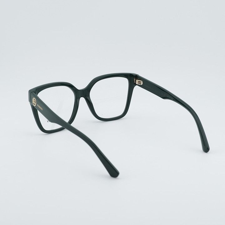 Burberry Burberry BE2443 4203 Eyeglasses Green 53mm Square Frame Size ONE SIZE - 4 Thumbnail