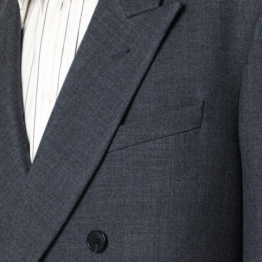 Dries Van Noten o1d2blof0226 Double Breasted Wool Coat in Gray Size US M / EU 48-50 / 2 - 4 Thumbnail