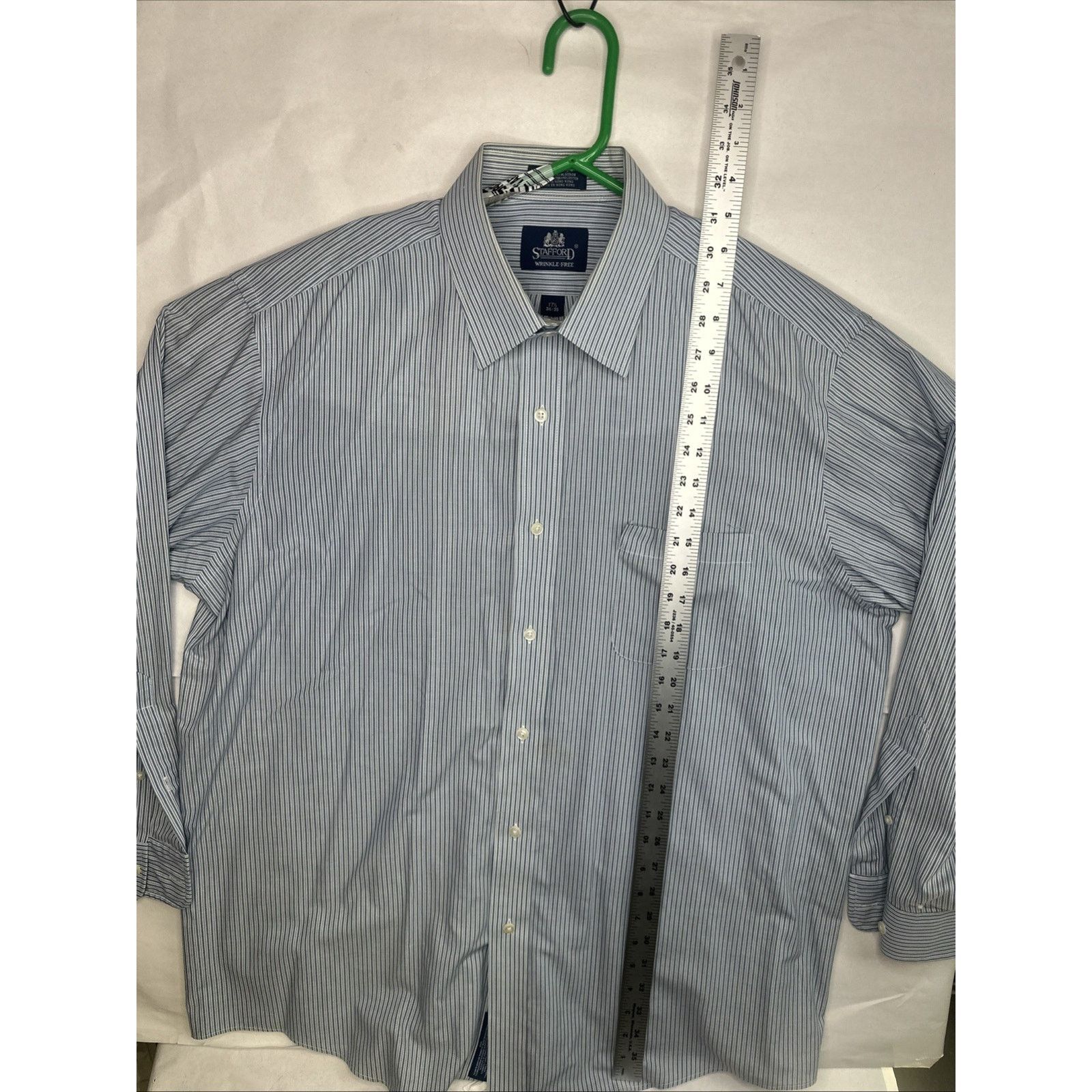 Stafford Stafford Wrinkle Free Shirt Mens Vintage Fit Size 17 1/2 Size US XL / EU 56 / 4 - 6 Thumbnail