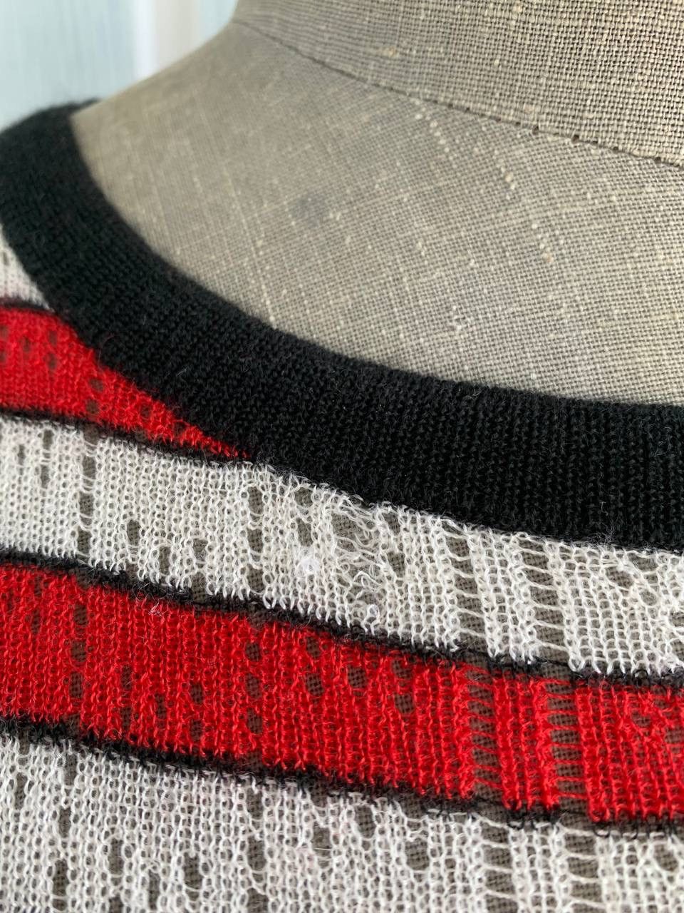 Miu Miu Miu Miu Multicolor Cashmere & Silk Knit Striped Mini Top Size S / US 4 / IT 40 - 12 Thumbnail