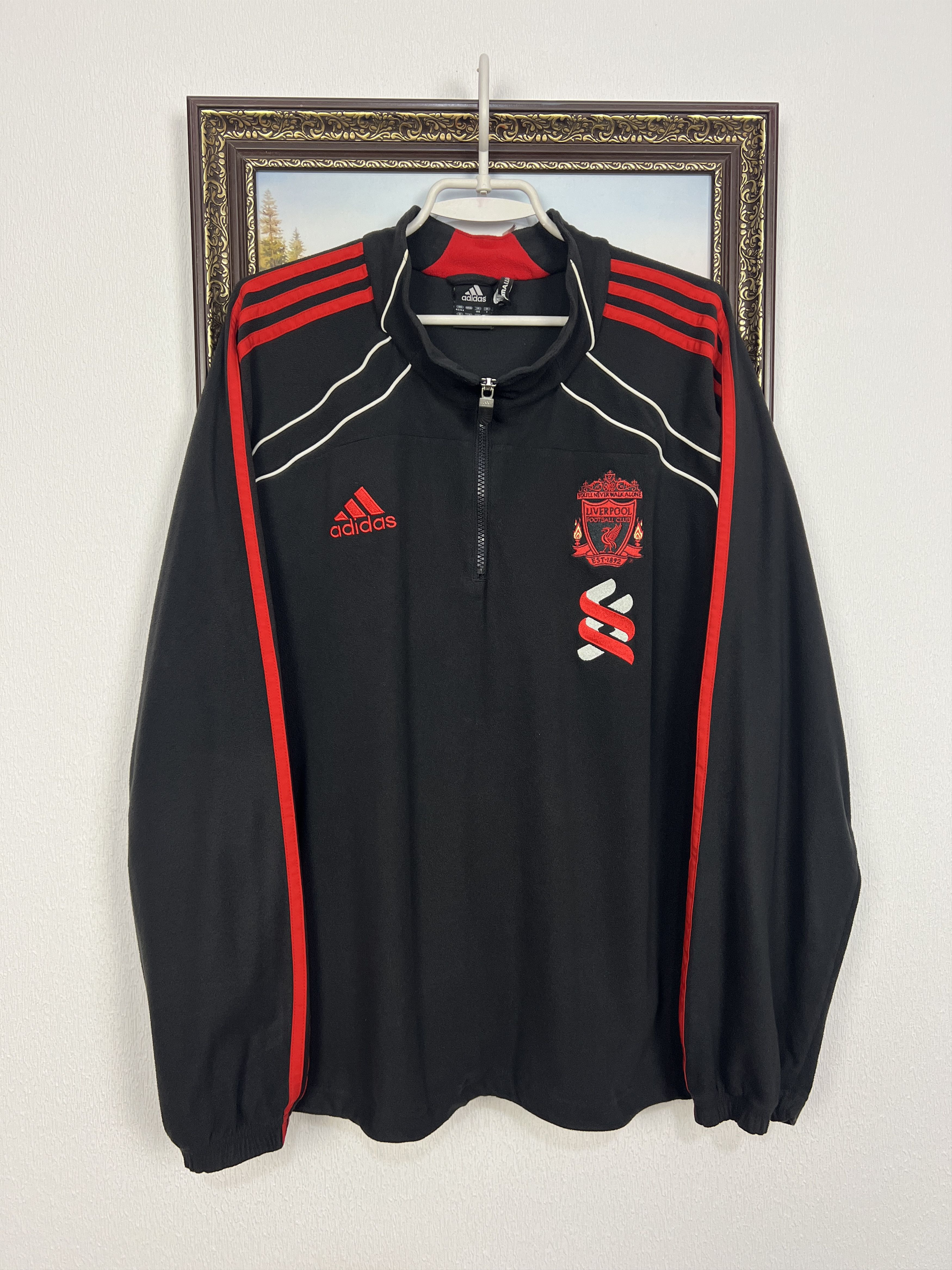 Adidas Vintage Liverpool Fleece Jacket Soccer Track Top Sweatshirt Size US L / EU 52-54 / 3 - 1 Thumbnail