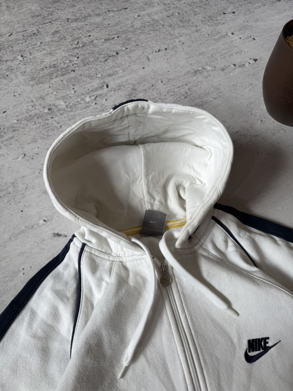 Nike × Vintage NIKE VINTAGE 00s y2k OVERSIZE BAGGY ZIP HOODIE CENTER LOGO Size US L / EU 52-54 / 3 - 5 Thumbnail