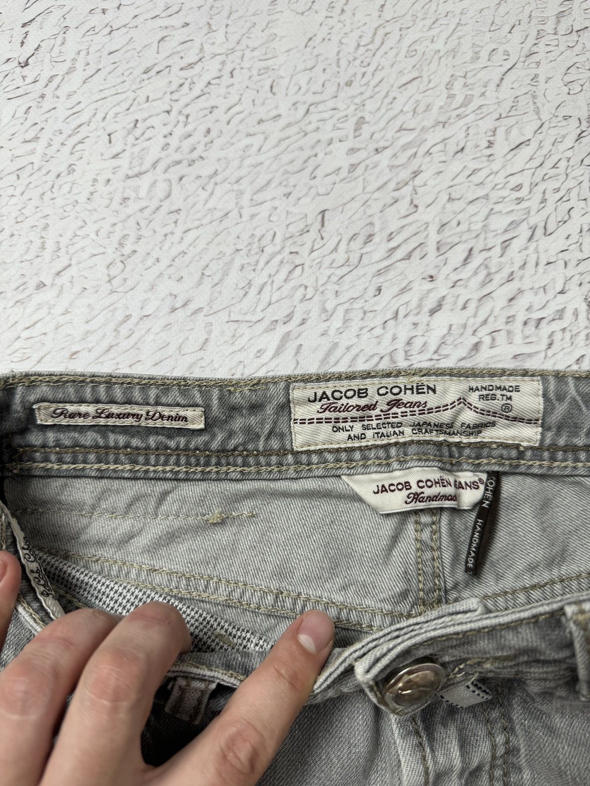 Jacob Cohen Jacob Cohen grey luxury denim handmade Japanese fabric jeans Size US 31 - 11 Thumbnail