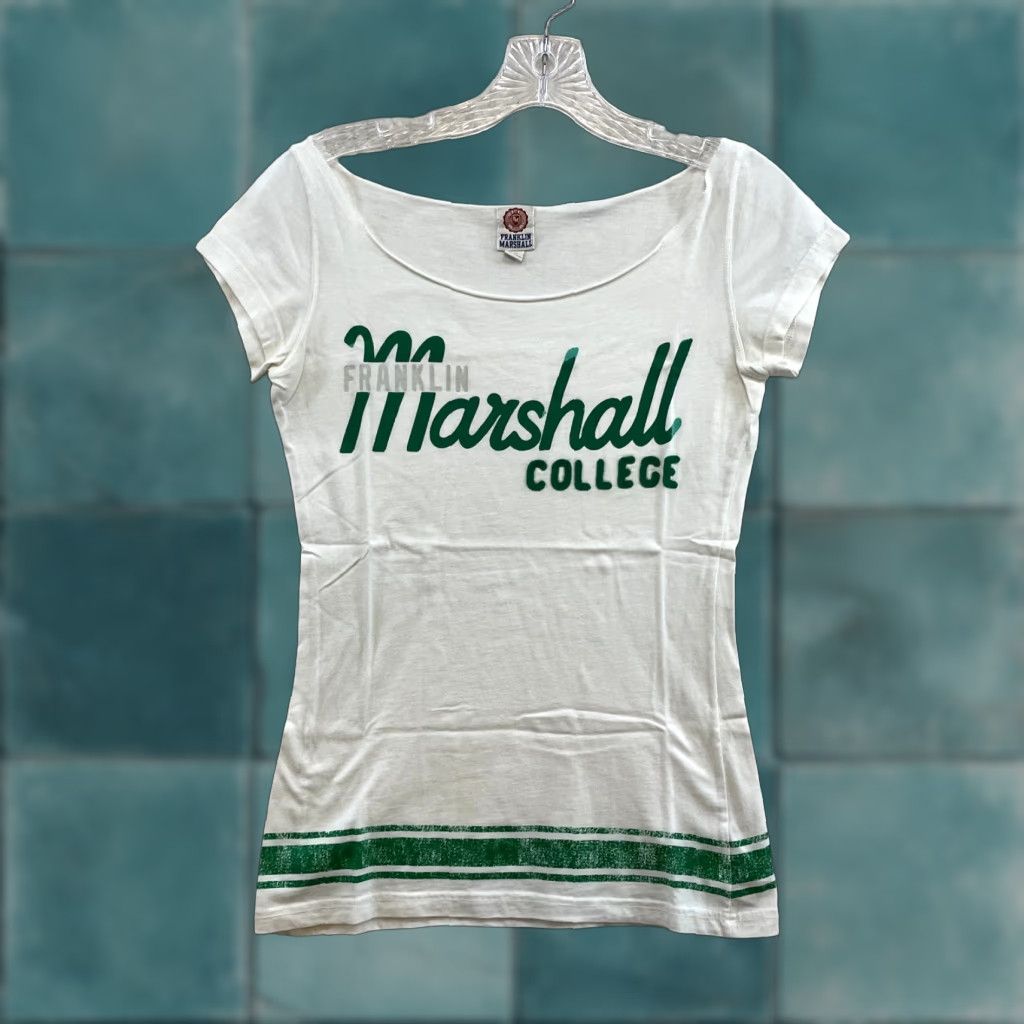 Franklin & Marshall VINTAGE Franklin & Marshall Top Shirt White XS Womens S/M Italy 2000s Y2K Preppy Sporty College University Wide Neck Size S / US 4 / IT 40 - 1 Thumbnail