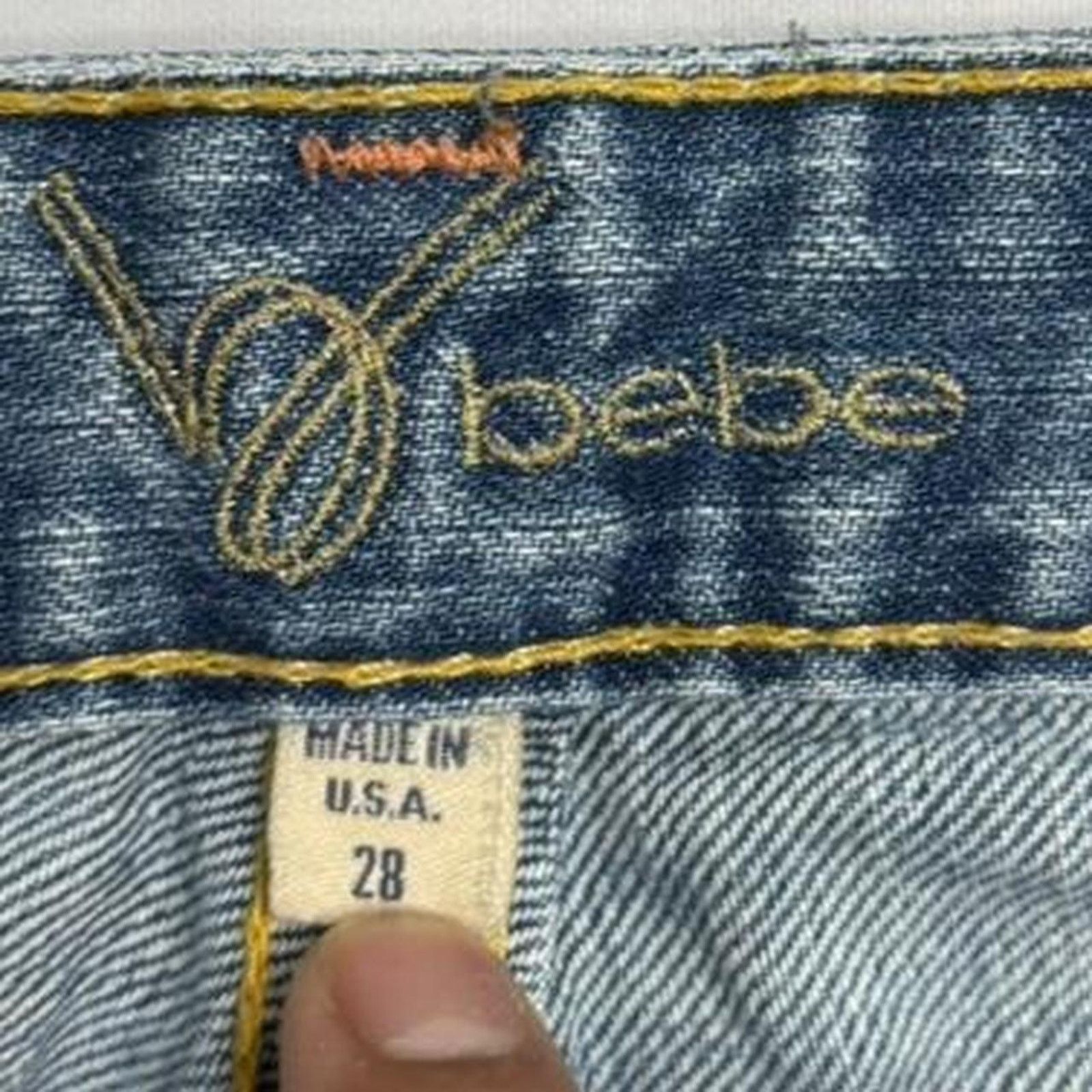 Bebe Bebe blue low rise flared bootcut Y2K 2000s jeans Size 28 Size 28" / US 6 / IT 42 - 5 Thumbnail