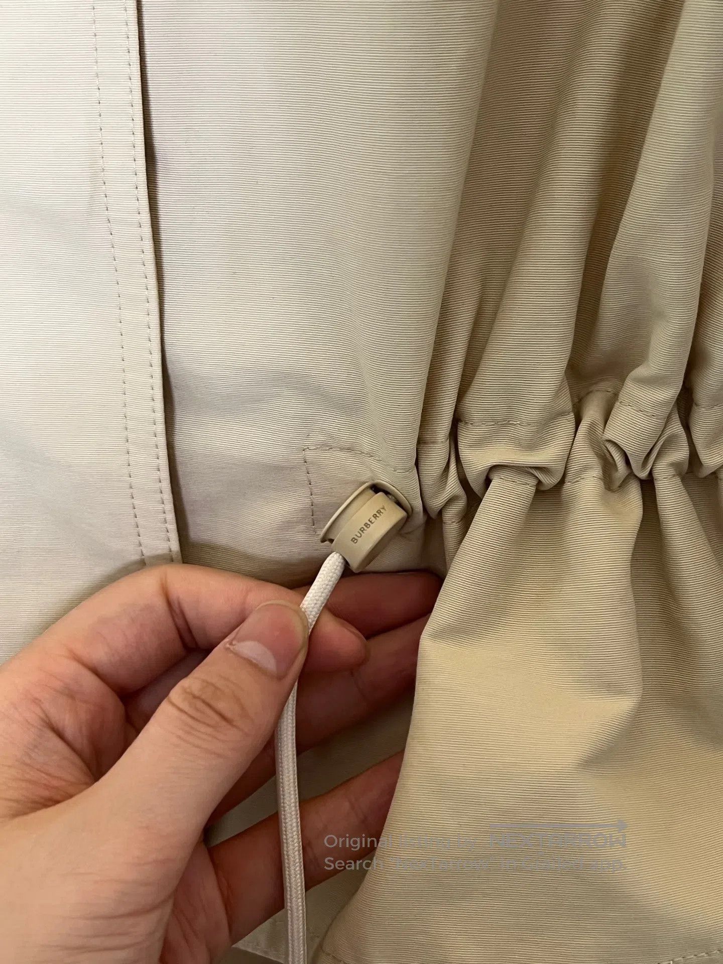 Burberry Burberry Khaki Drawstring Trench Coat| Size XS / US 0-2 / IT 36-38 - 4 Thumbnail