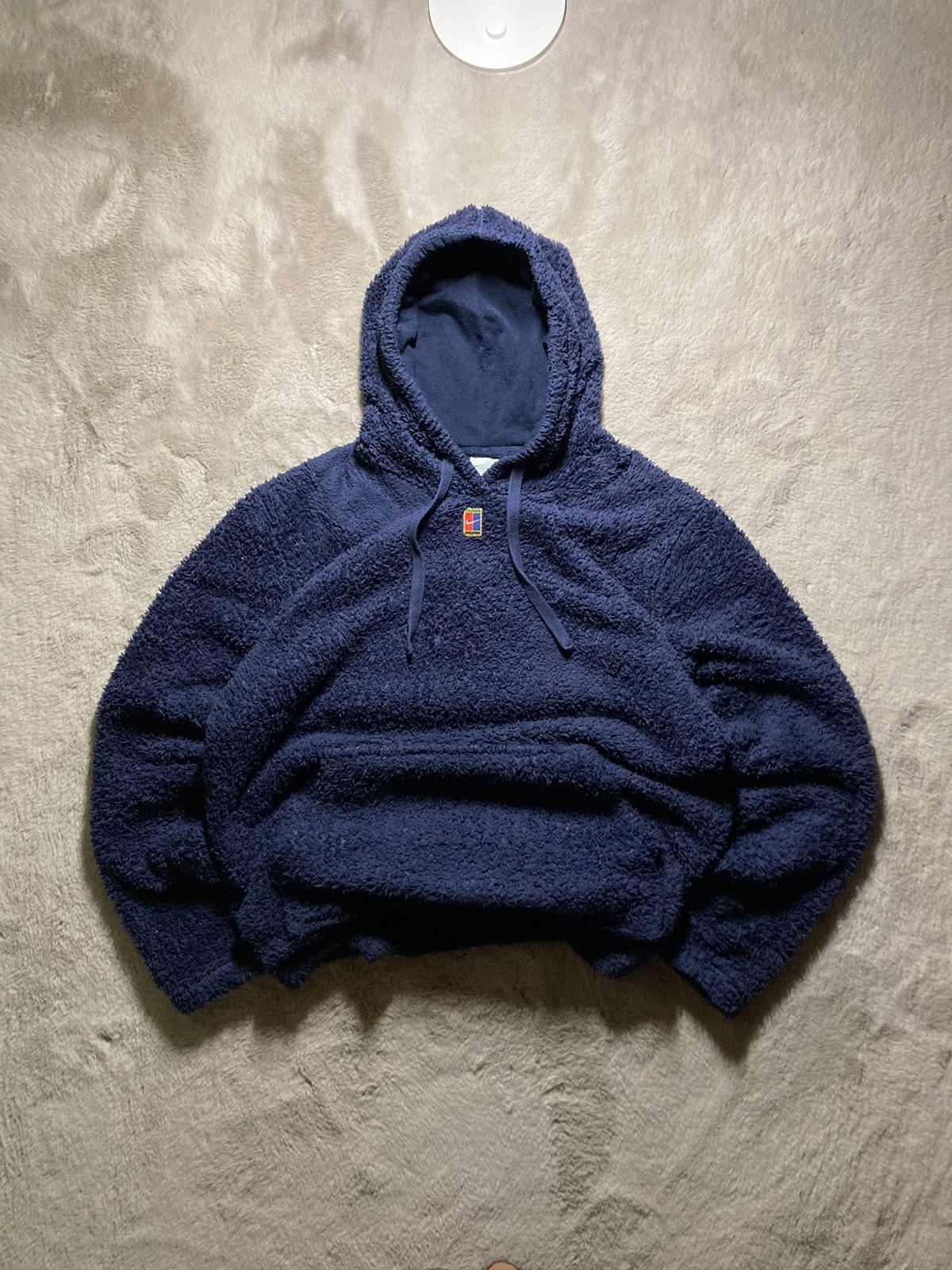 Nike × Vintage ⛩️Nike Court Hoodie Center Logo Fleece y2k vintage 90s rare ⛩️ Size US L / EU 52-54 / 3 - 1 Thumbnail