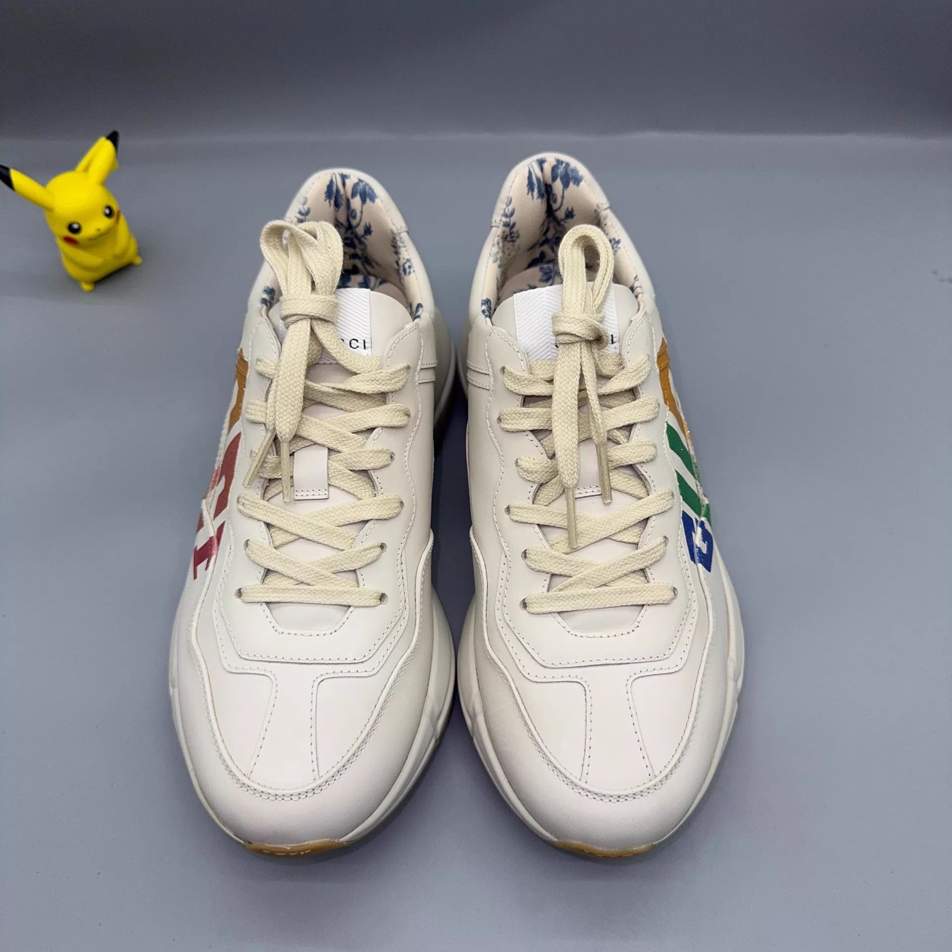 Gucci GUCCI Rhyton sequin-printed white women's sneakers Size US 6.5 / IT 36.5 - 2 Thumbnail