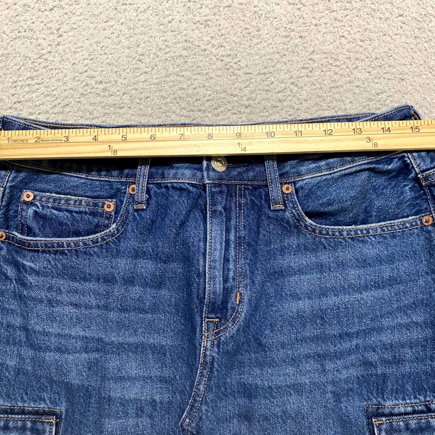 American Eagle Outfitters American Eagle Outfitters Skirt Blue Denim Cargo Pockets Low Rise Maxi Women 6 XS? Size 28" / US 6 / IT 42 - 6 Thumbnail