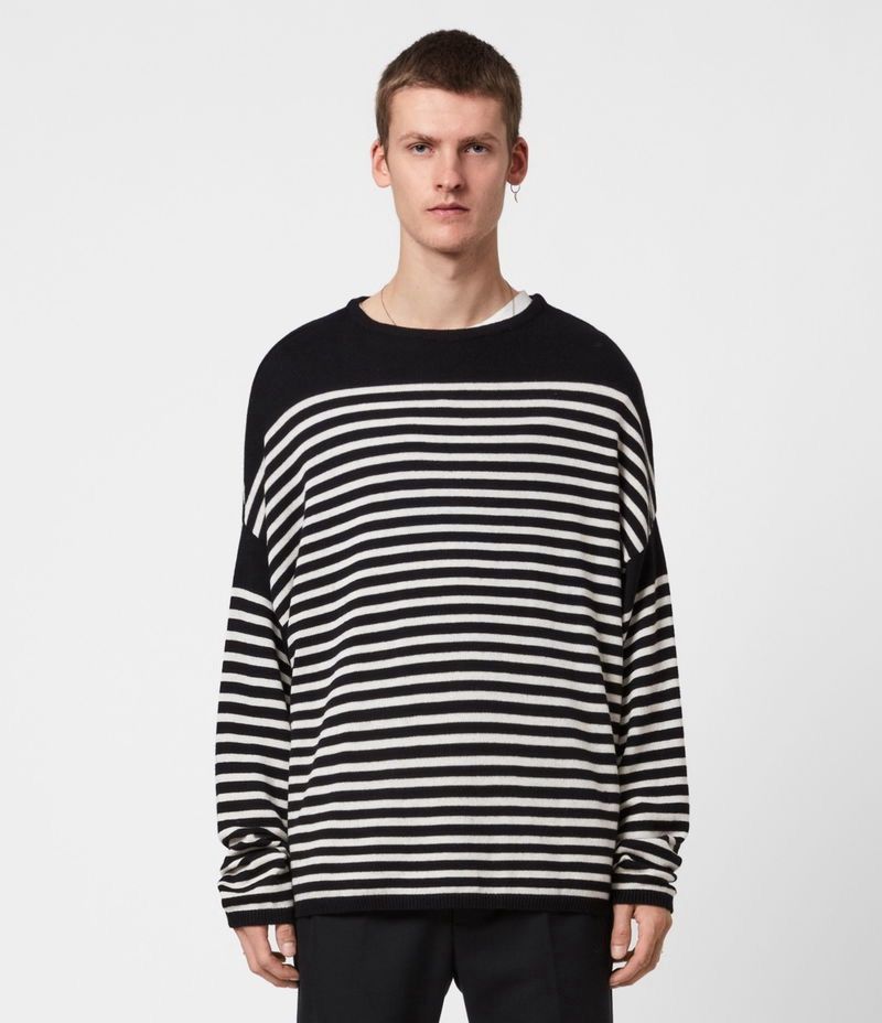 Allsaints Allsaints Taleze Crew Oversized Striped Pullover Sweater Size US M / EU 48-50 / 2 - 6 Thumbnail