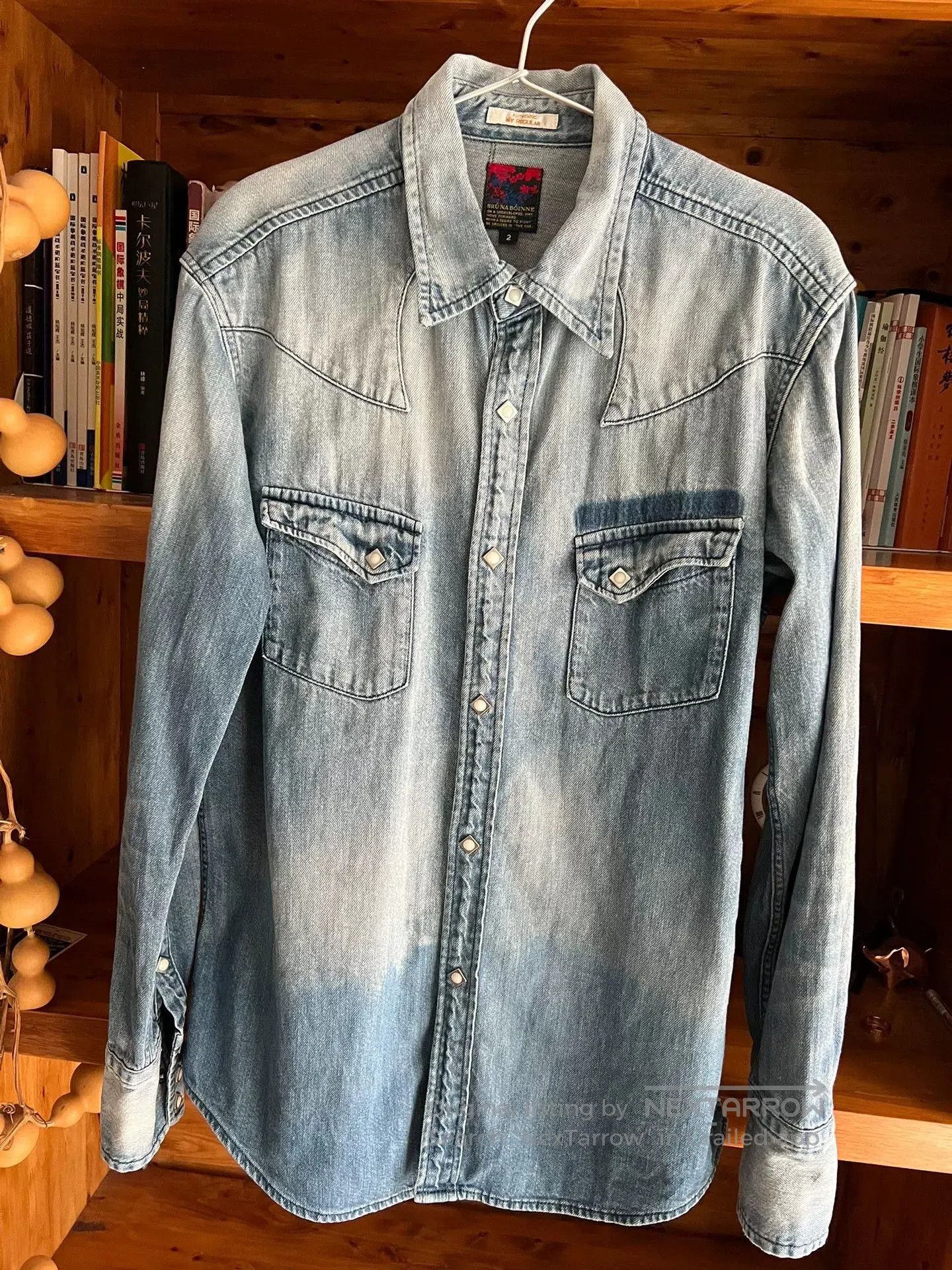 BRU NA BOINNE BRU NA BOINNE Washed Vintage Western Denim Shirt. Size US L / EU 52-54 / 3 - 3 Thumbnail