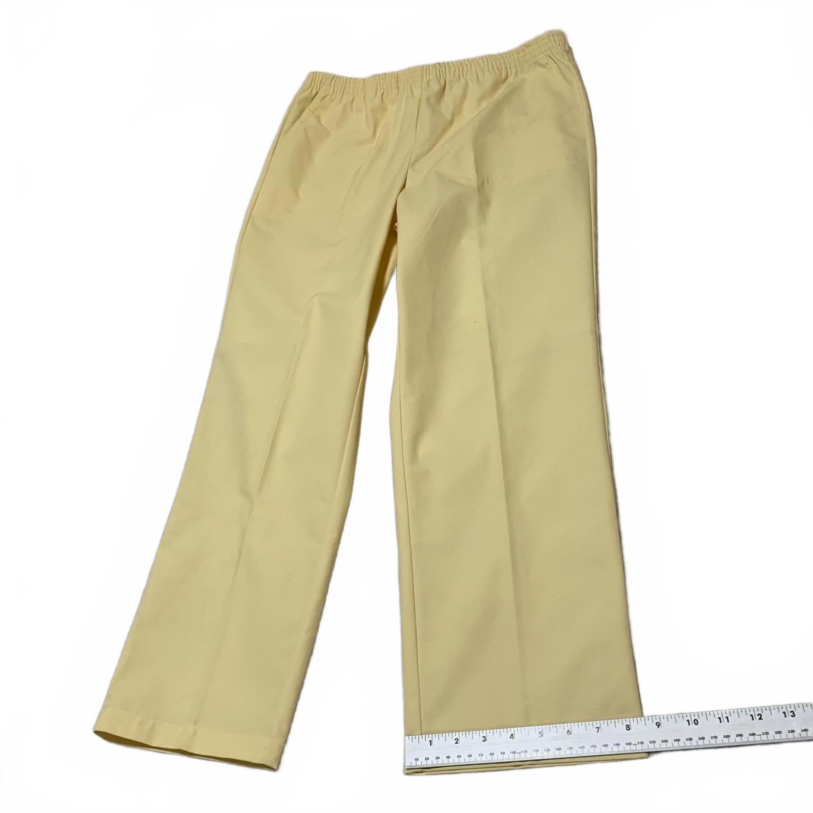 Other Koret Women's Size 14 Yellow Elastic Waist Pants W35x30L Size 36" / US 14 / IT 50 - 10 Thumbnail