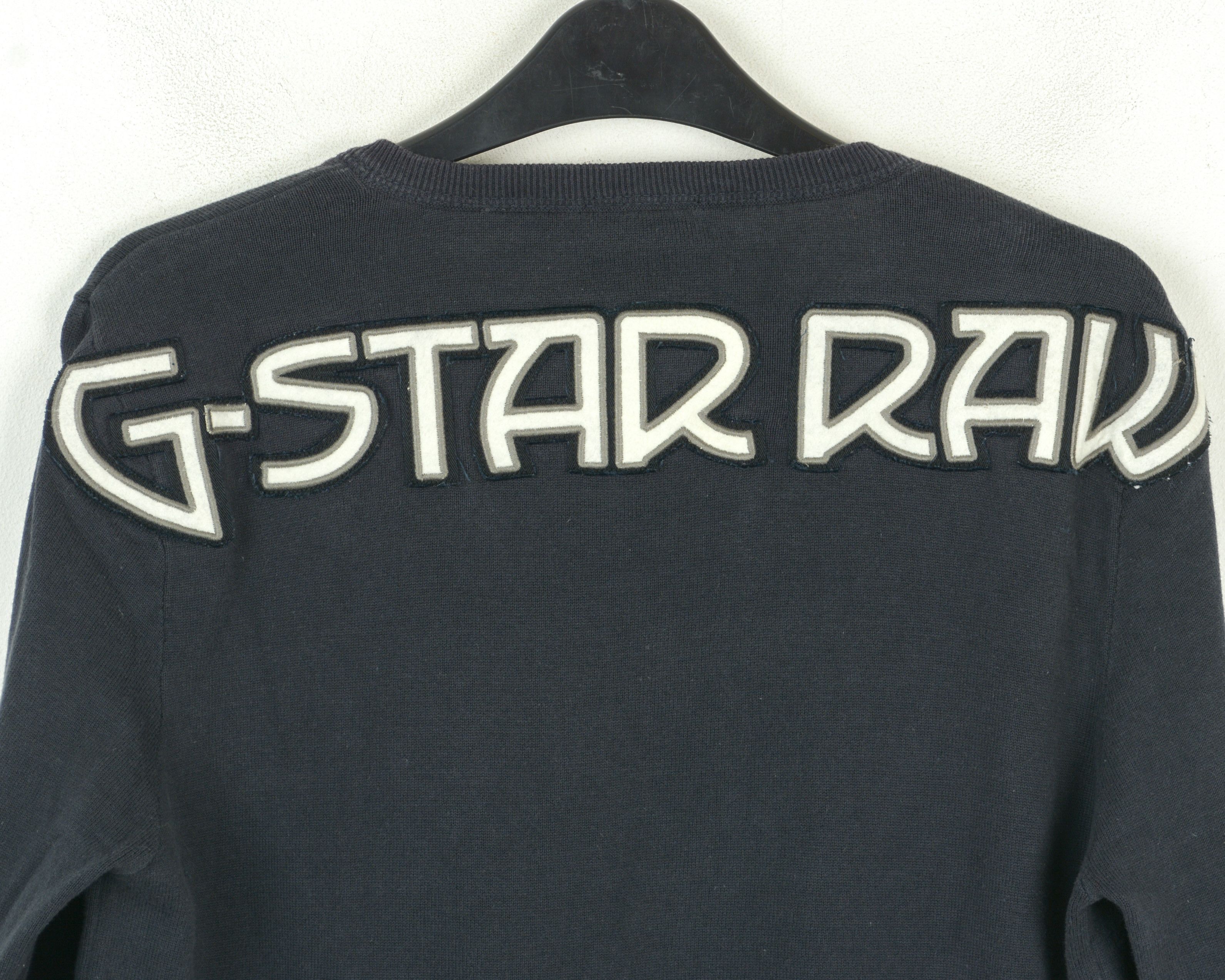 G-Star Jumper L Emboidered Pullover Wool Sweater V-Neck Knit Top Size US L / EU 52-54 / 3 - 6 Thumbnail